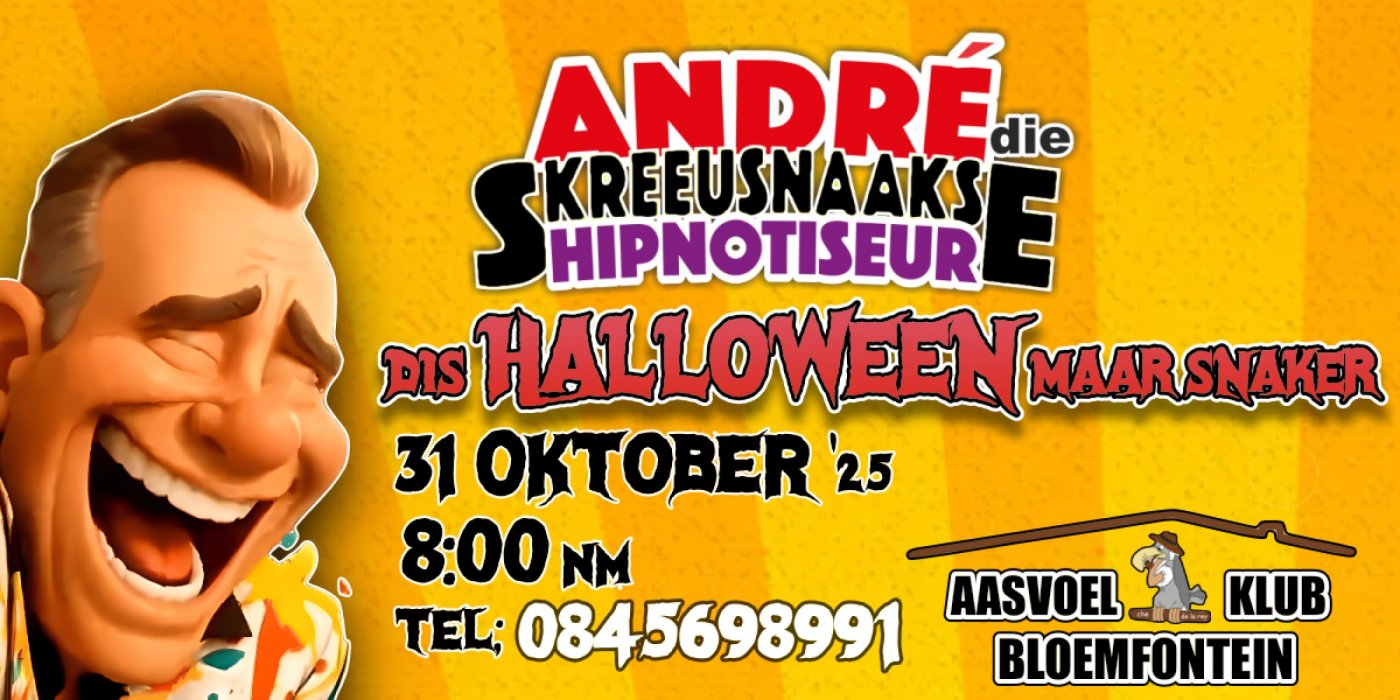 Andre The Hilarious Hypnotist in Bloemfontein