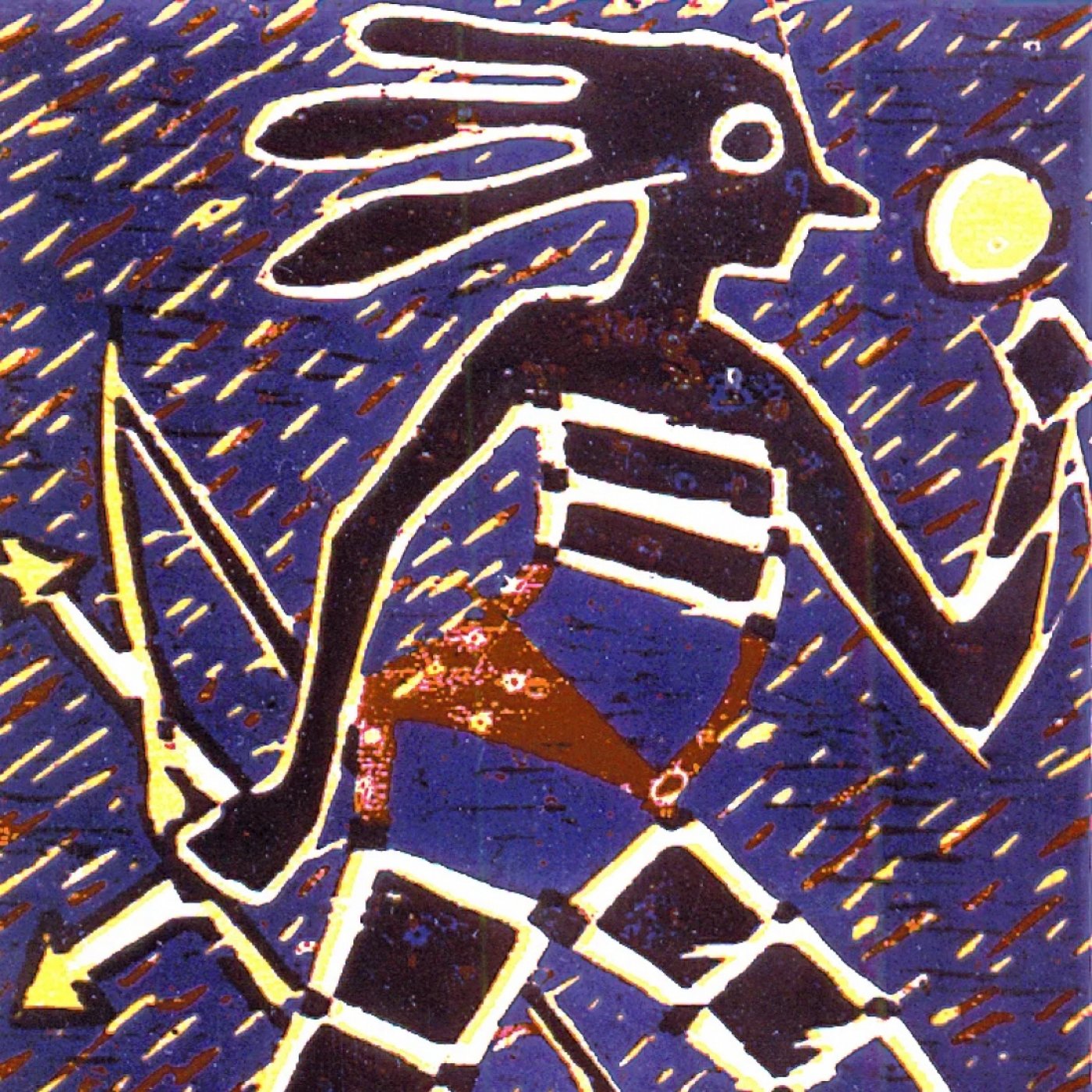 Linocut med farvereduktion - grafisk tryk med linoleumssnit