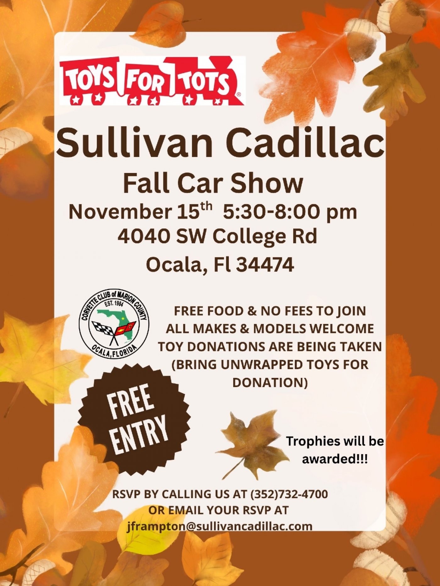 Toys For Tots Sullivan Cadillac Fall Car Show