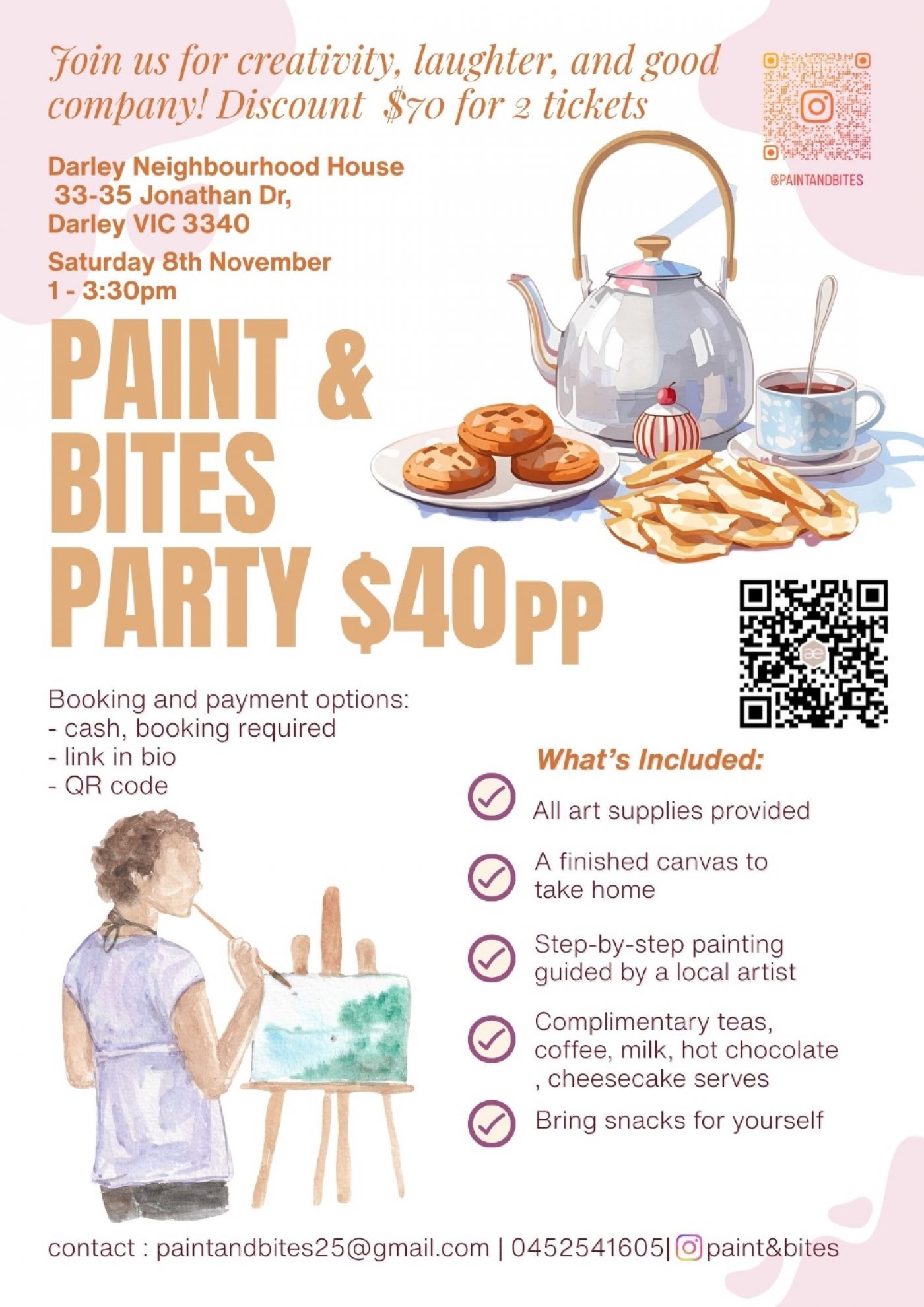 Paint & Bites Party