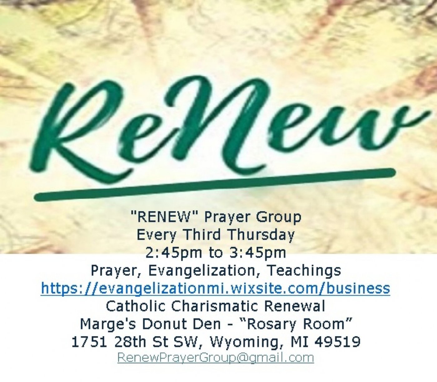 God's Love Seminar #1 - Renew Prayer Group