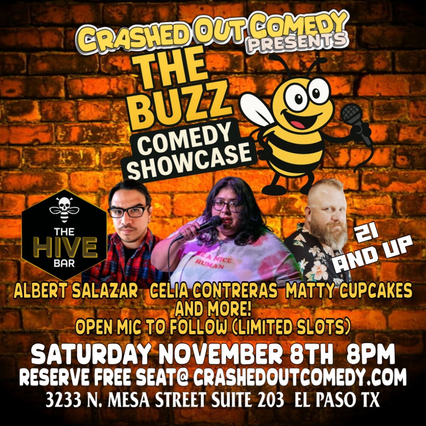 Crashed Out Comedy Presents: The Buzz Comedy Showcase