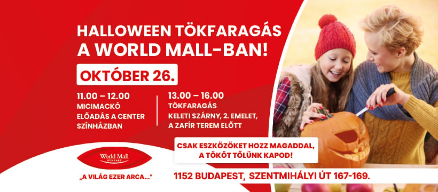 Ingyenes Halloweeni T\u00f6kfarag\u00e1s a World Mall-ban