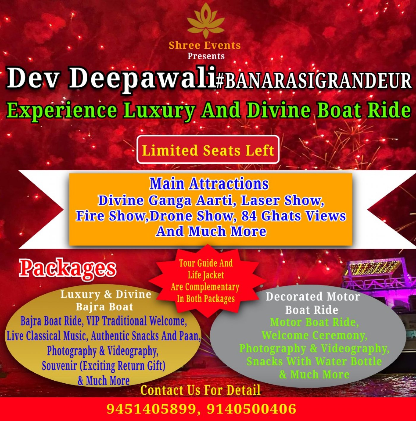 Dev Deepawali #BanarasiGrandeur EXPERIENCE LUXURIOUS BOAT RIDE