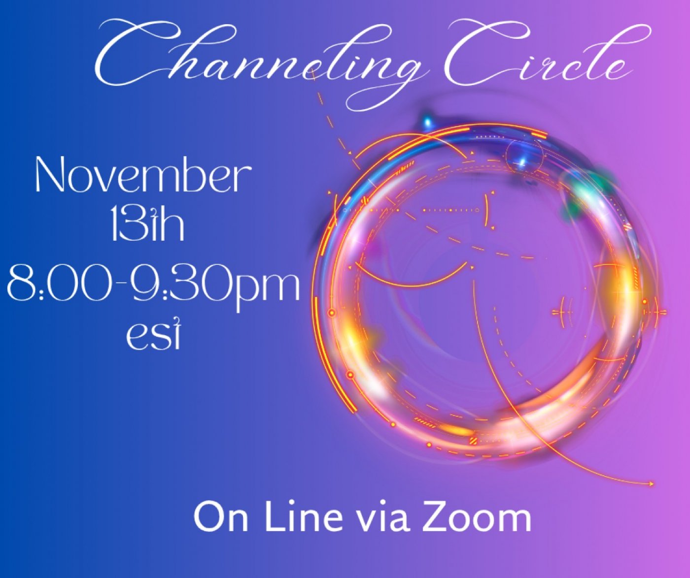On-Line Channeling Circle