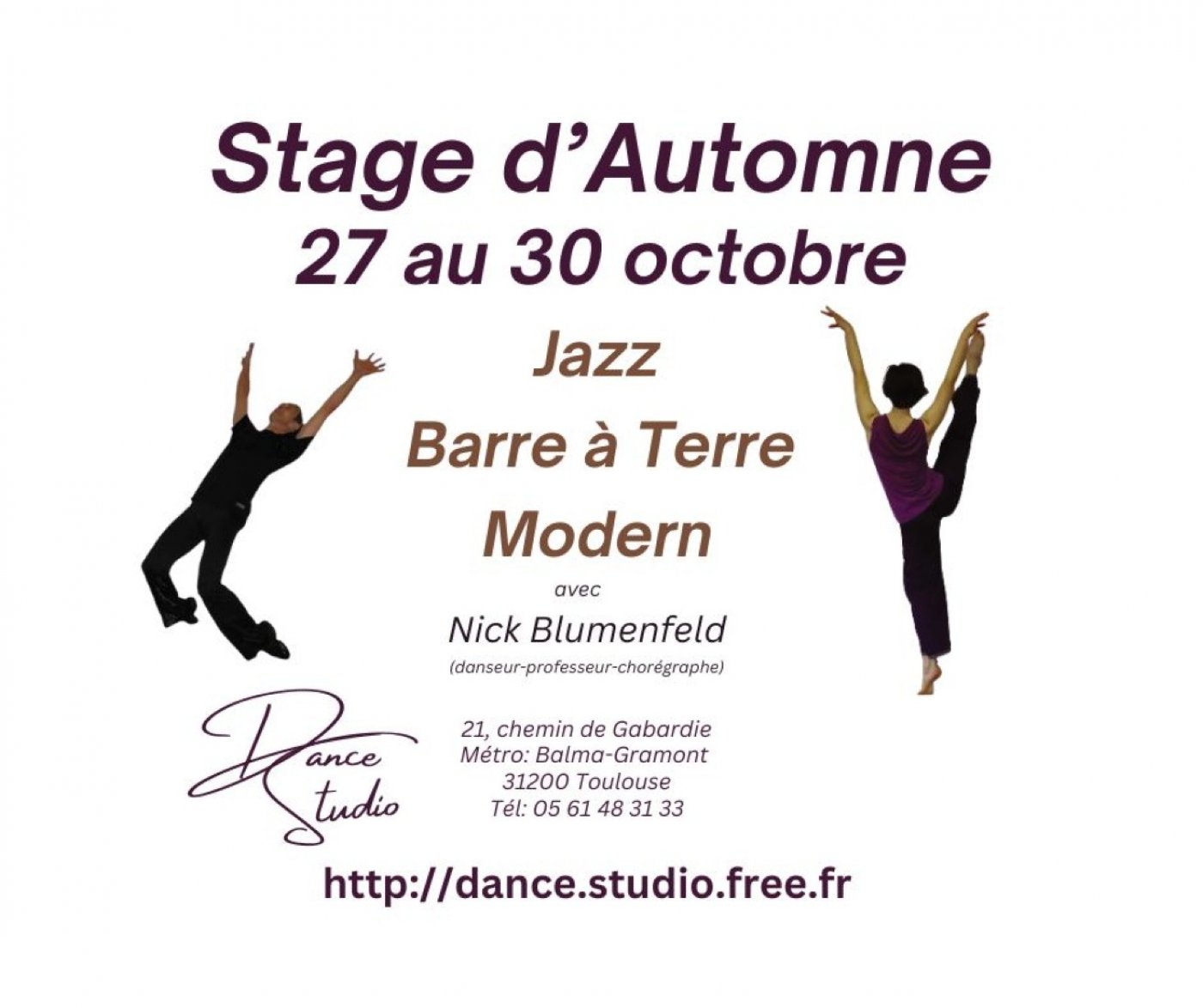 Stage de Danse Vacances de la Toussaint