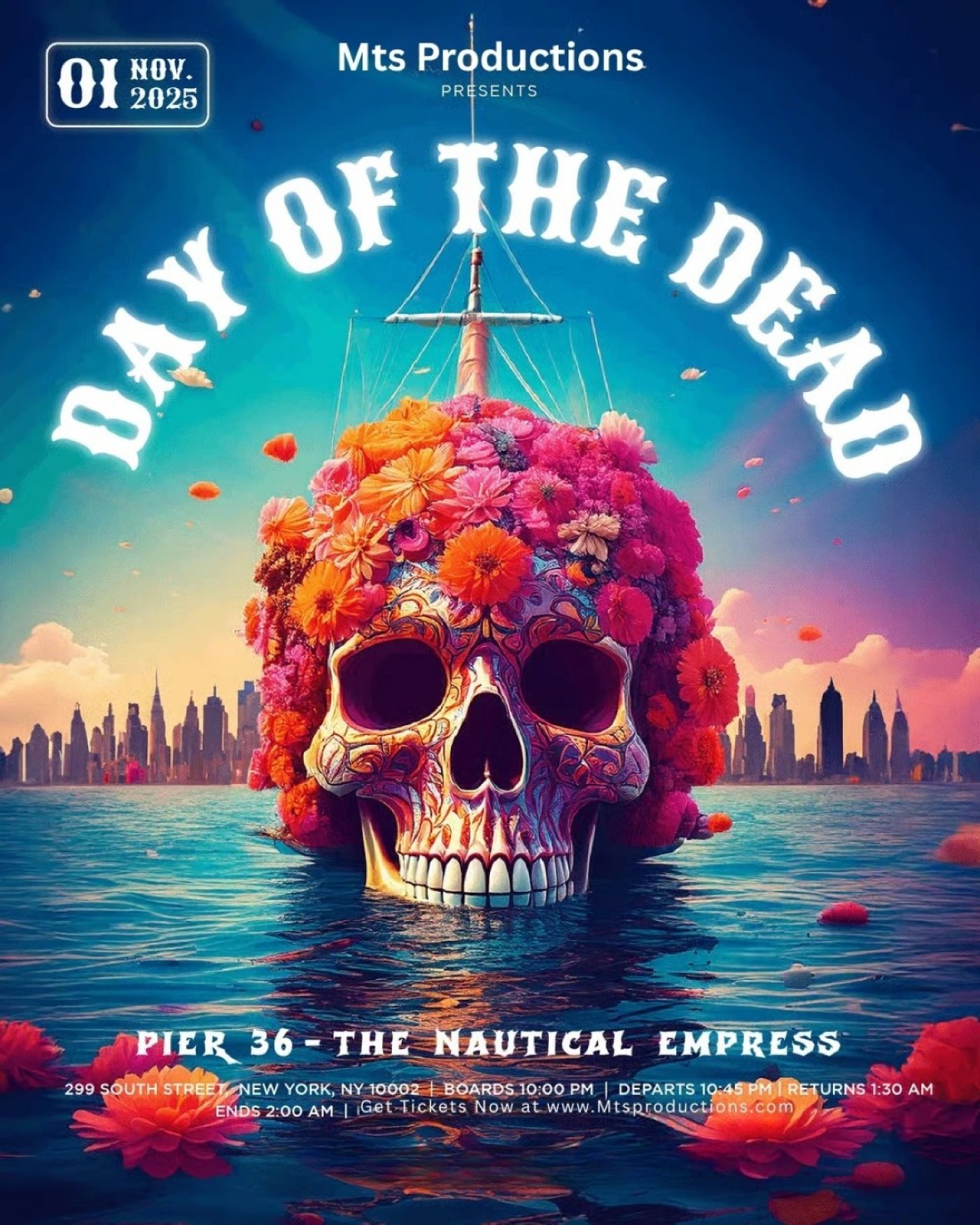 Day of the Dead Halloween Yacht Party NYC | Nautical Empress