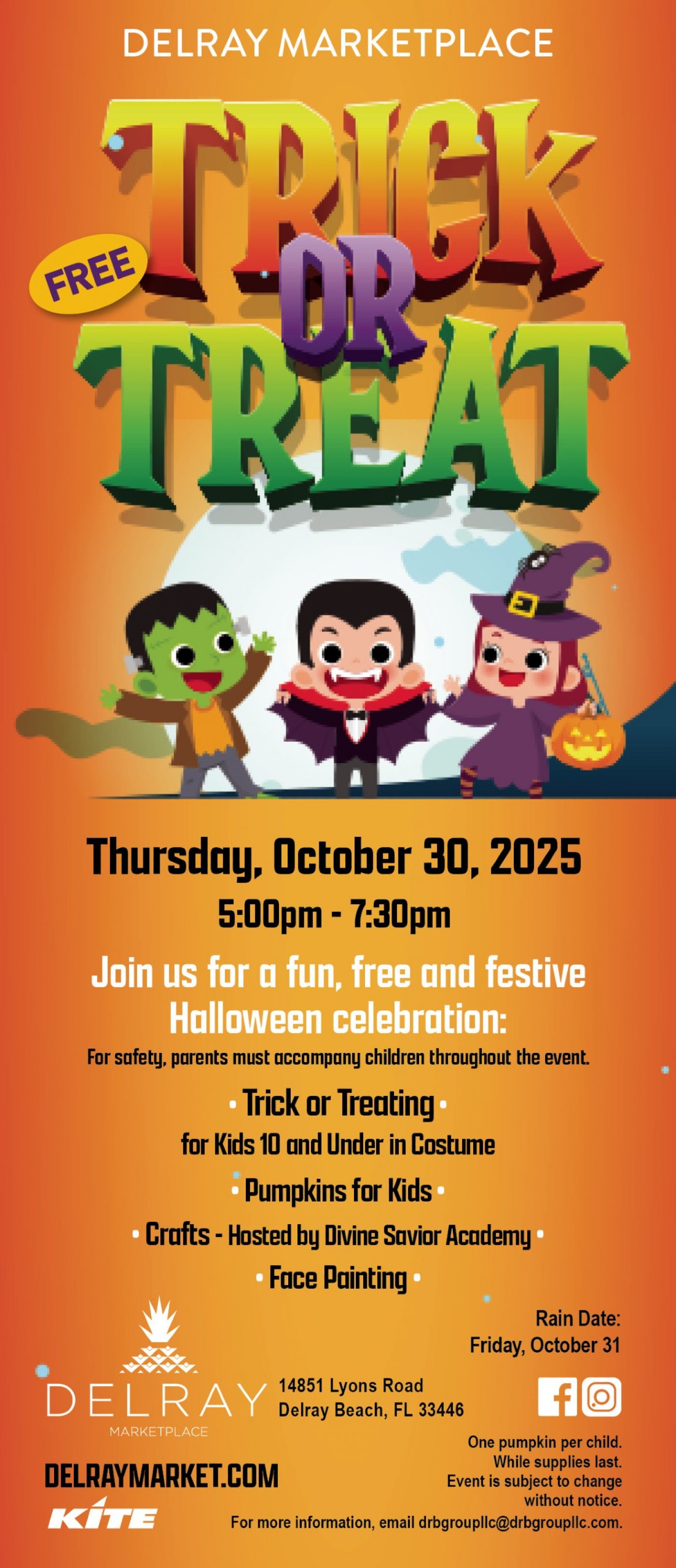Trick or Treating Event at the Delray Marketplace