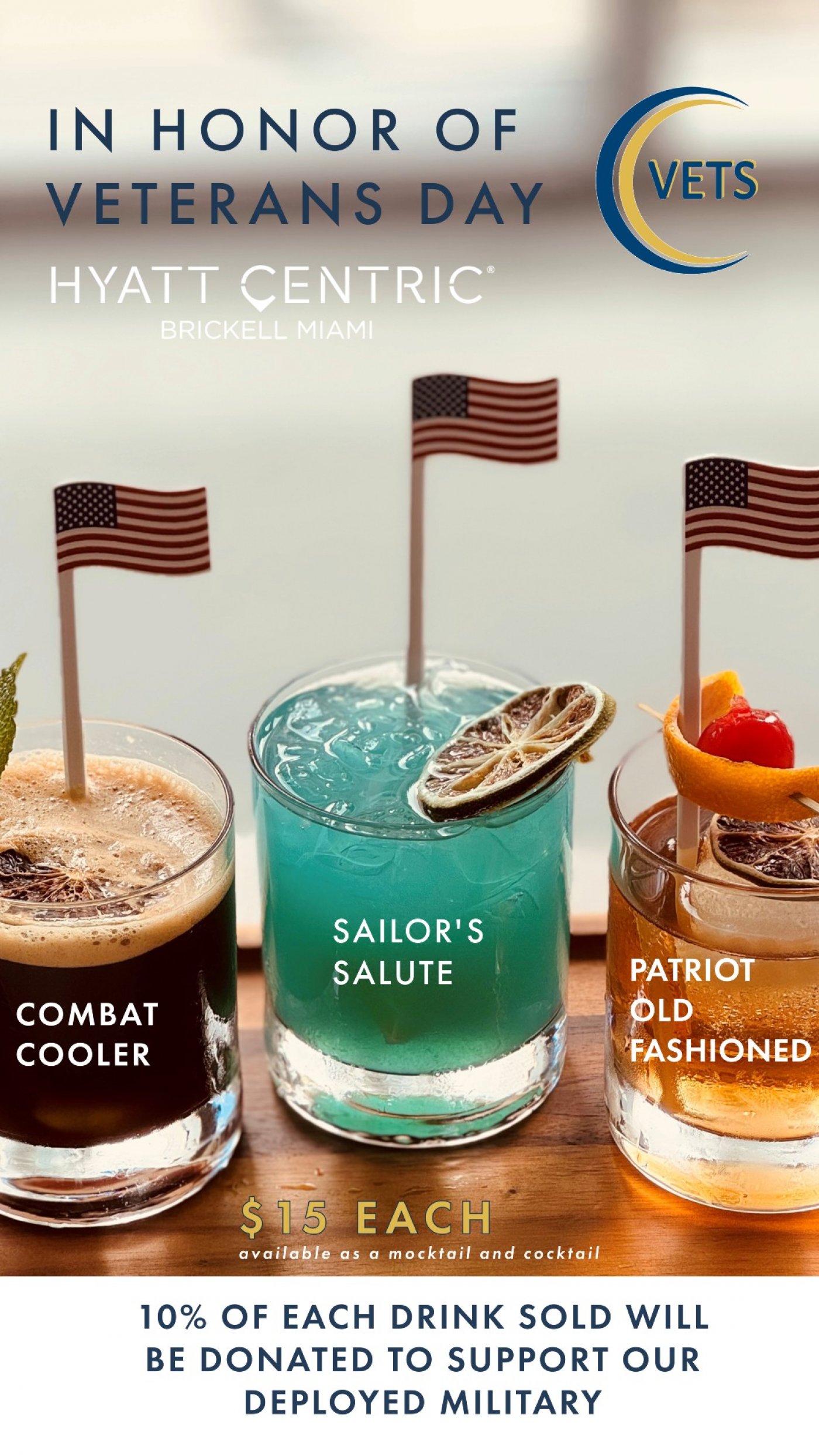 Honoring Veterans Day All Month at Ca\u00f1a & Hyatt Centric Brickell Miami