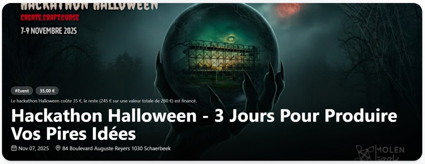 Hackathon Halloween - 3 Jours Pour Produire Vos Pires Id\u00e9es