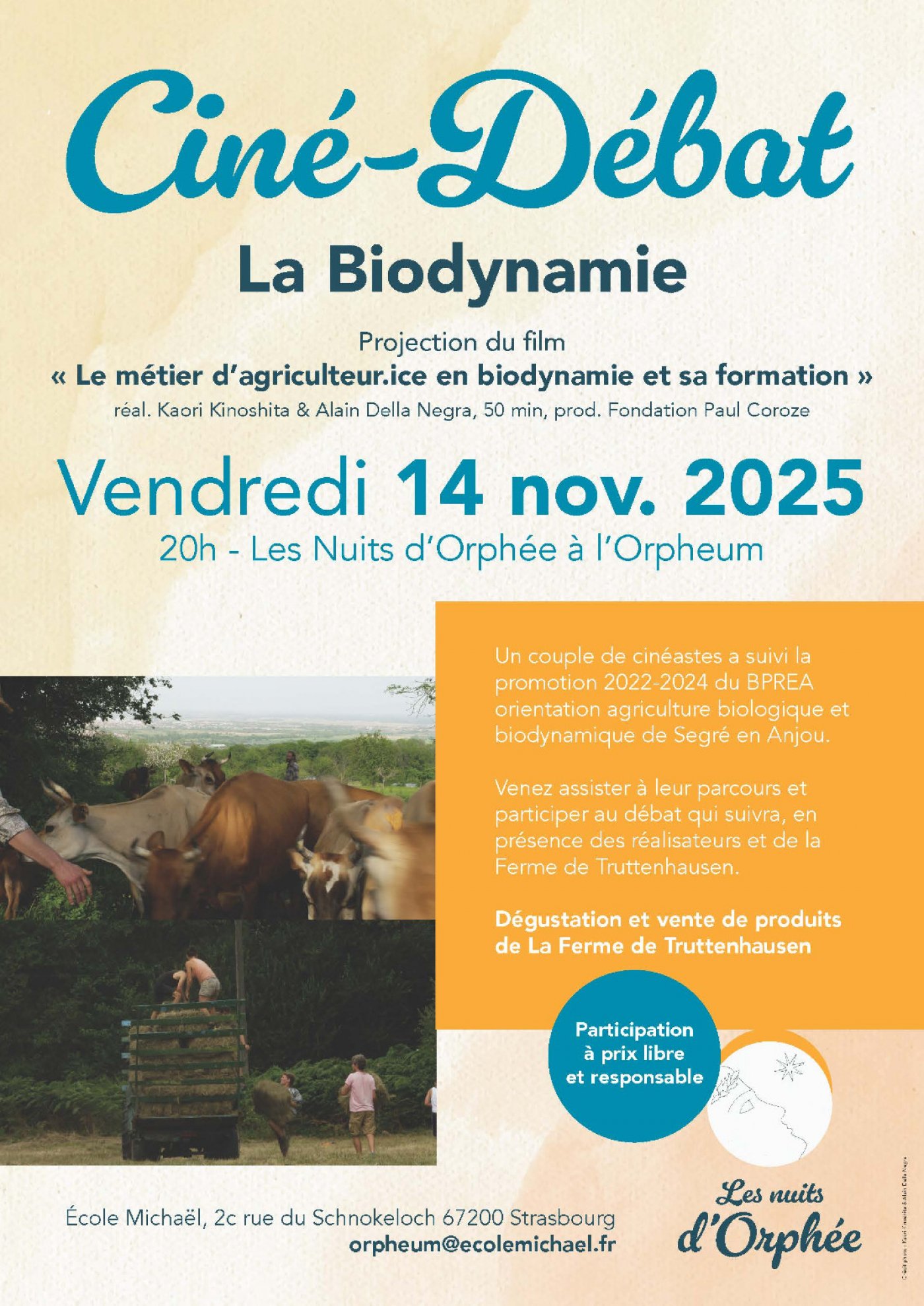 Projection du film "Le m\u00e9tier d\u2019agriculteur.ice en biodynamie et sa formation"
