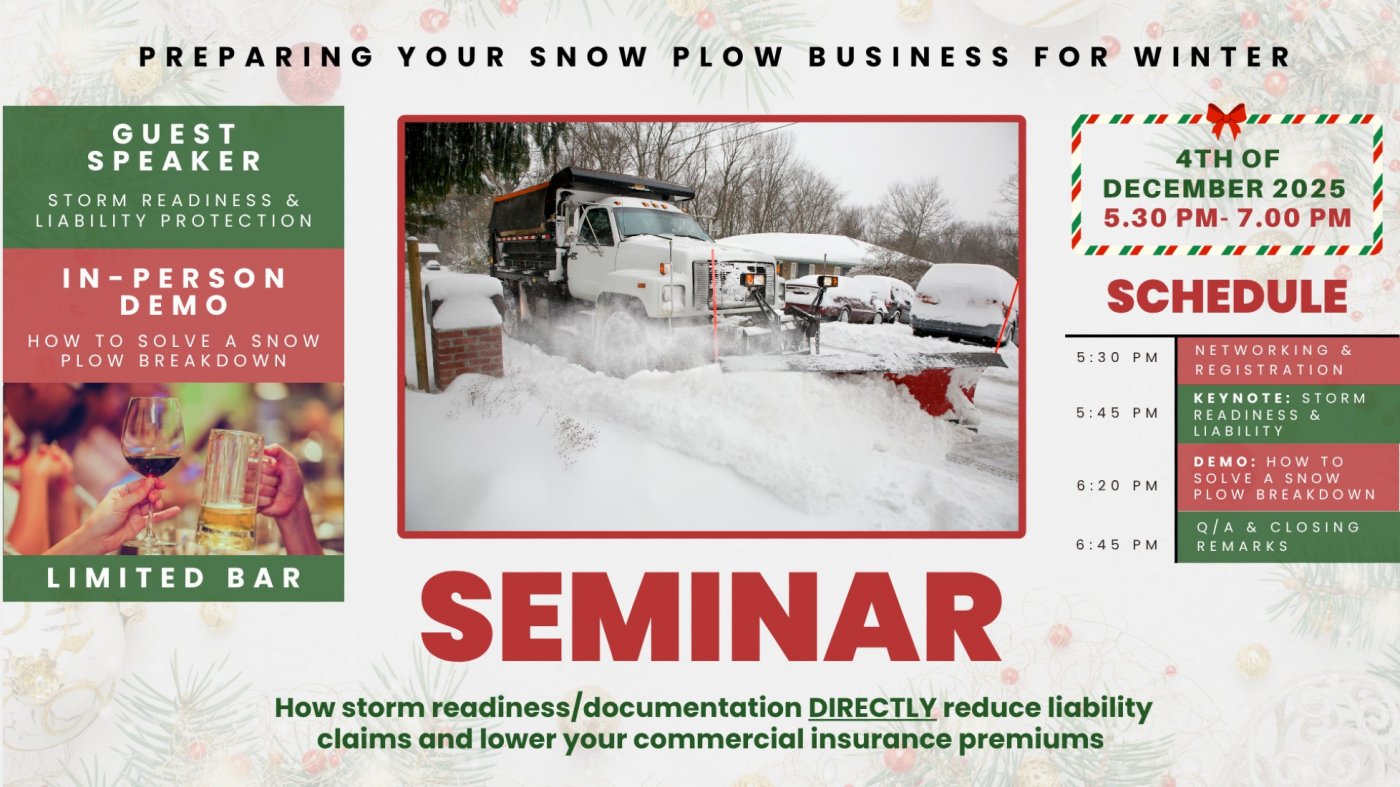 Snow Plow Seminar: How to Keep Your Insurance Premiums Low for the 2025-2026 Winter Season