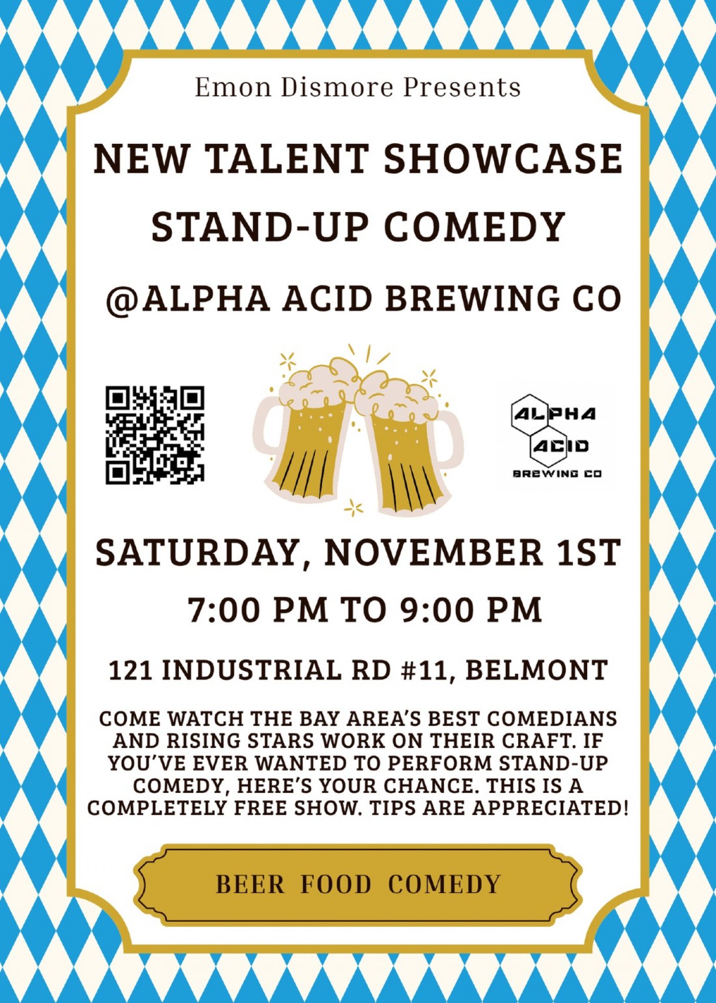 New Talent Showcase @Alpha Acid Brewing Co