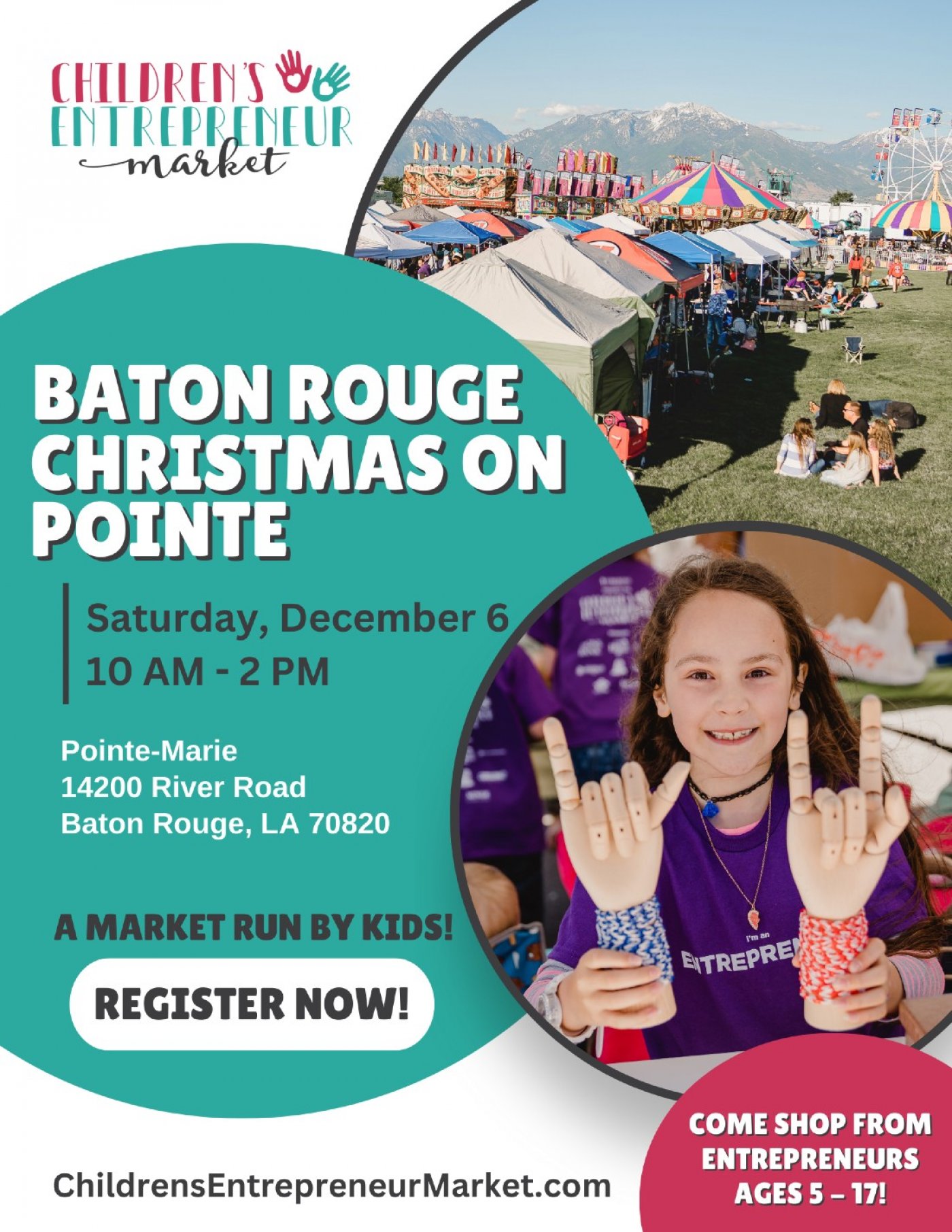Children's Entrepreneur Market Baton Rouge at Christmas on Pointe