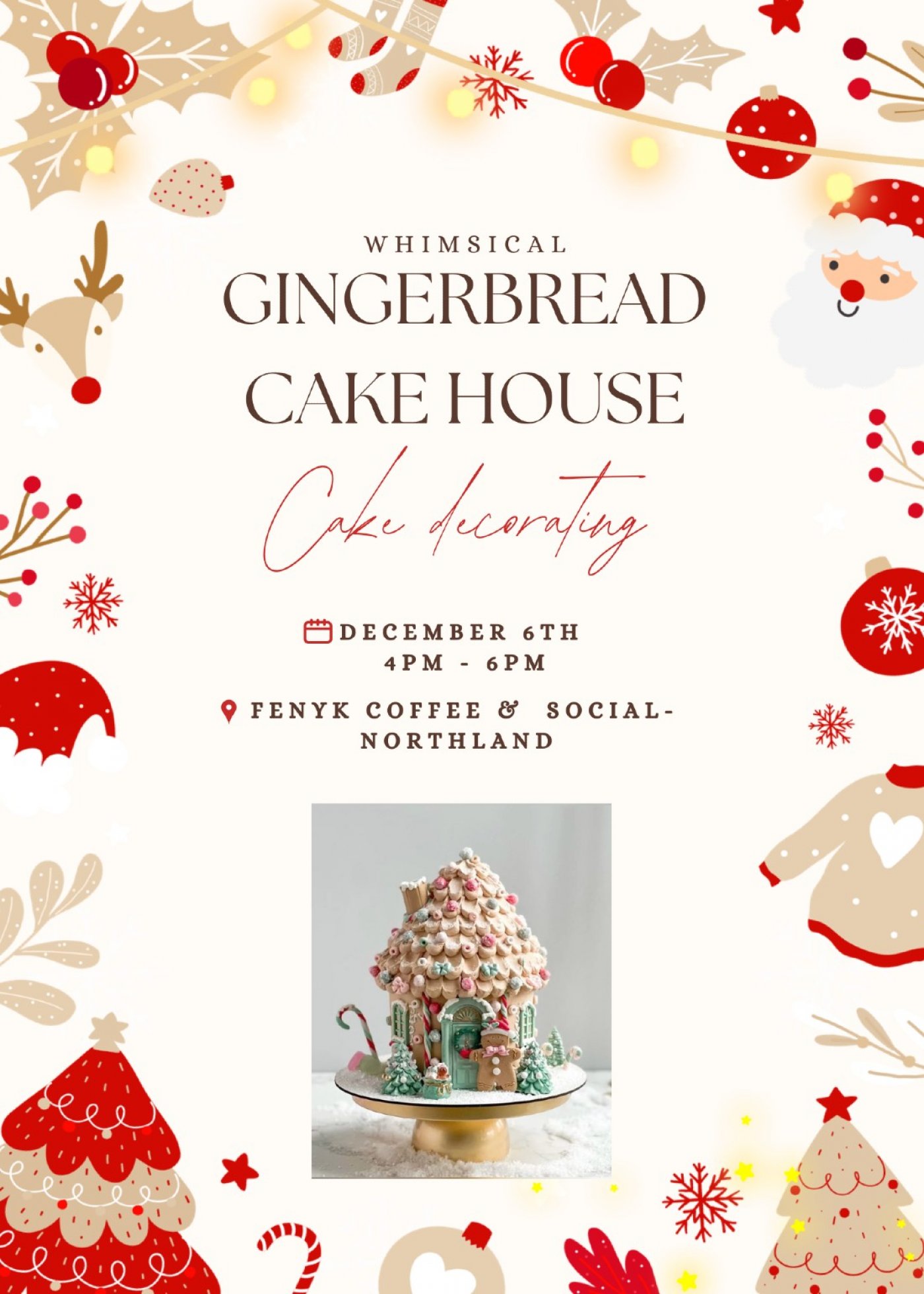 Whimsical Gingerbread Cake House