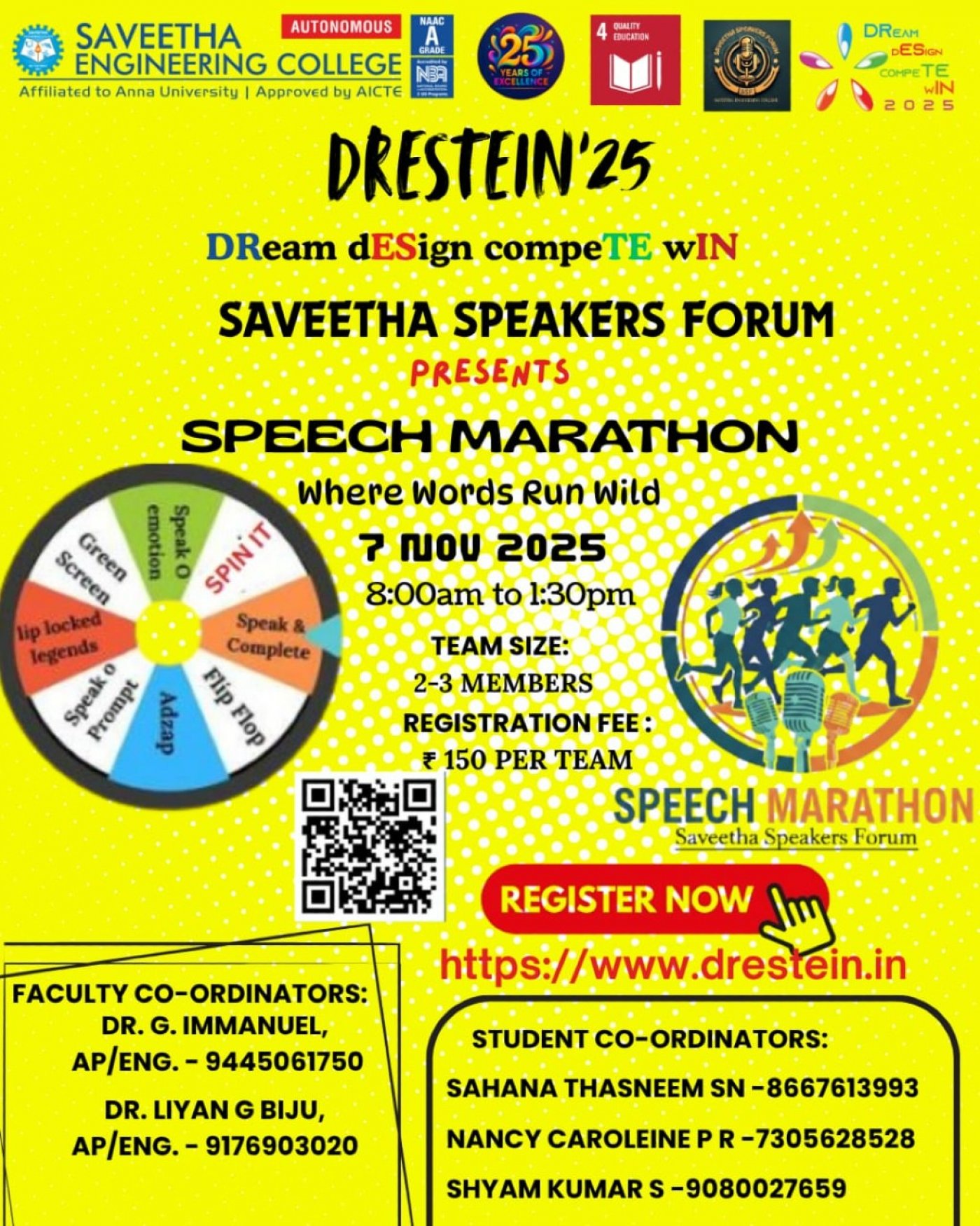 SPEECH MARATHON | DRESTEIN 2K25
