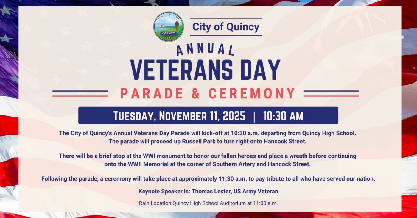 Quincy Annual Veterans Day Parade and Ceremony