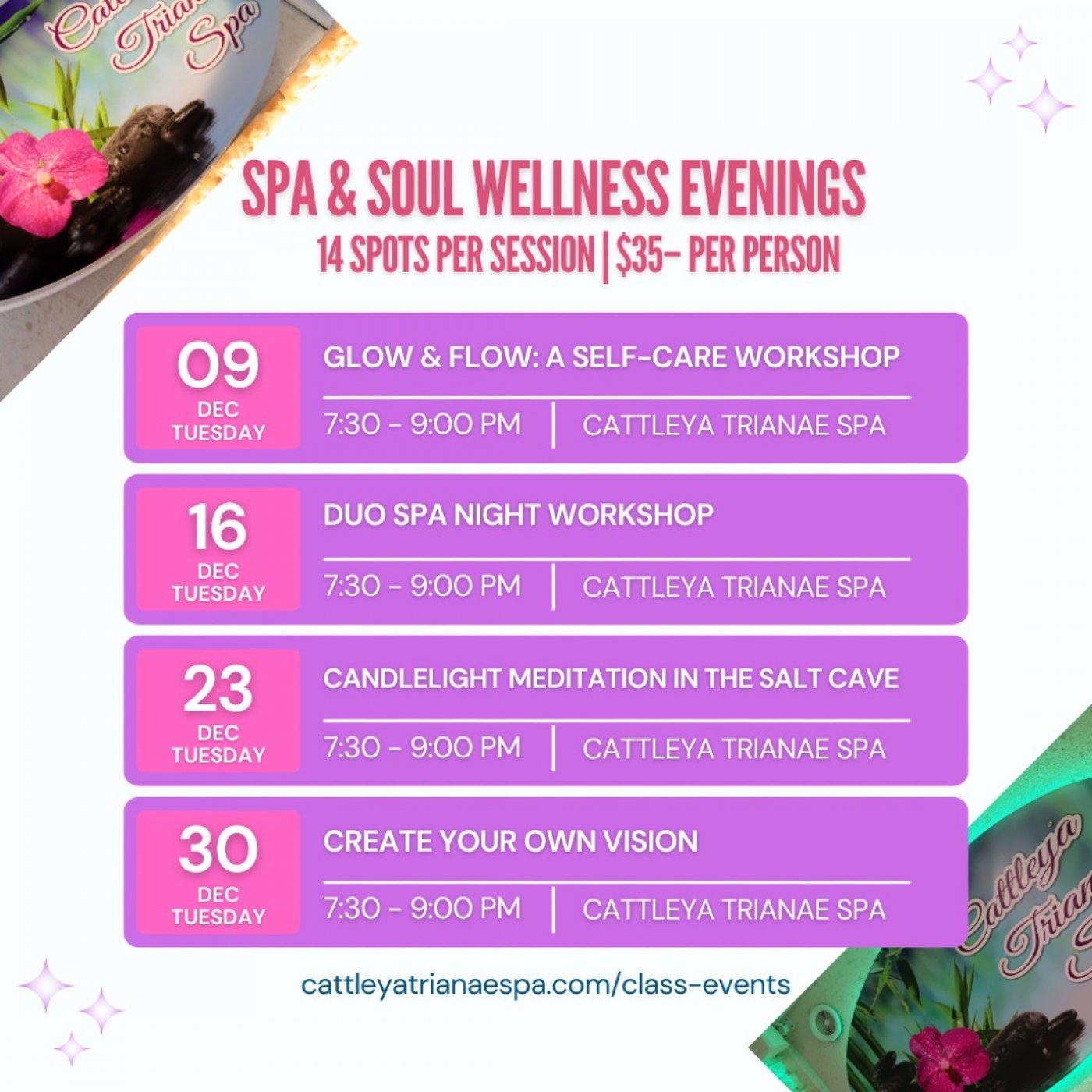 Spa & Soul Wellness Evenings at Cattleya Trianae Spa