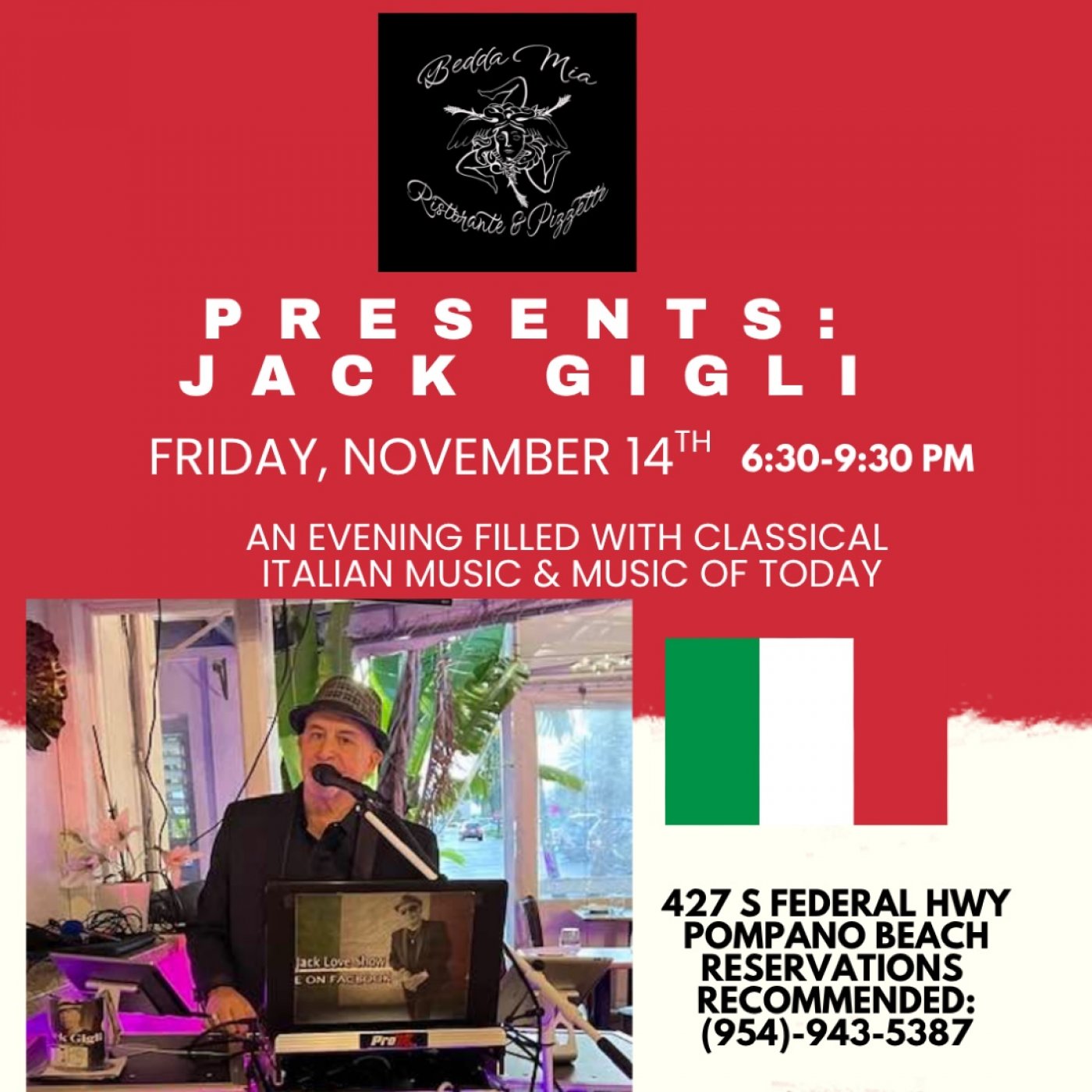 Jack Gigli- \u201cPlaying all of your favorite Italian Hits\u201d