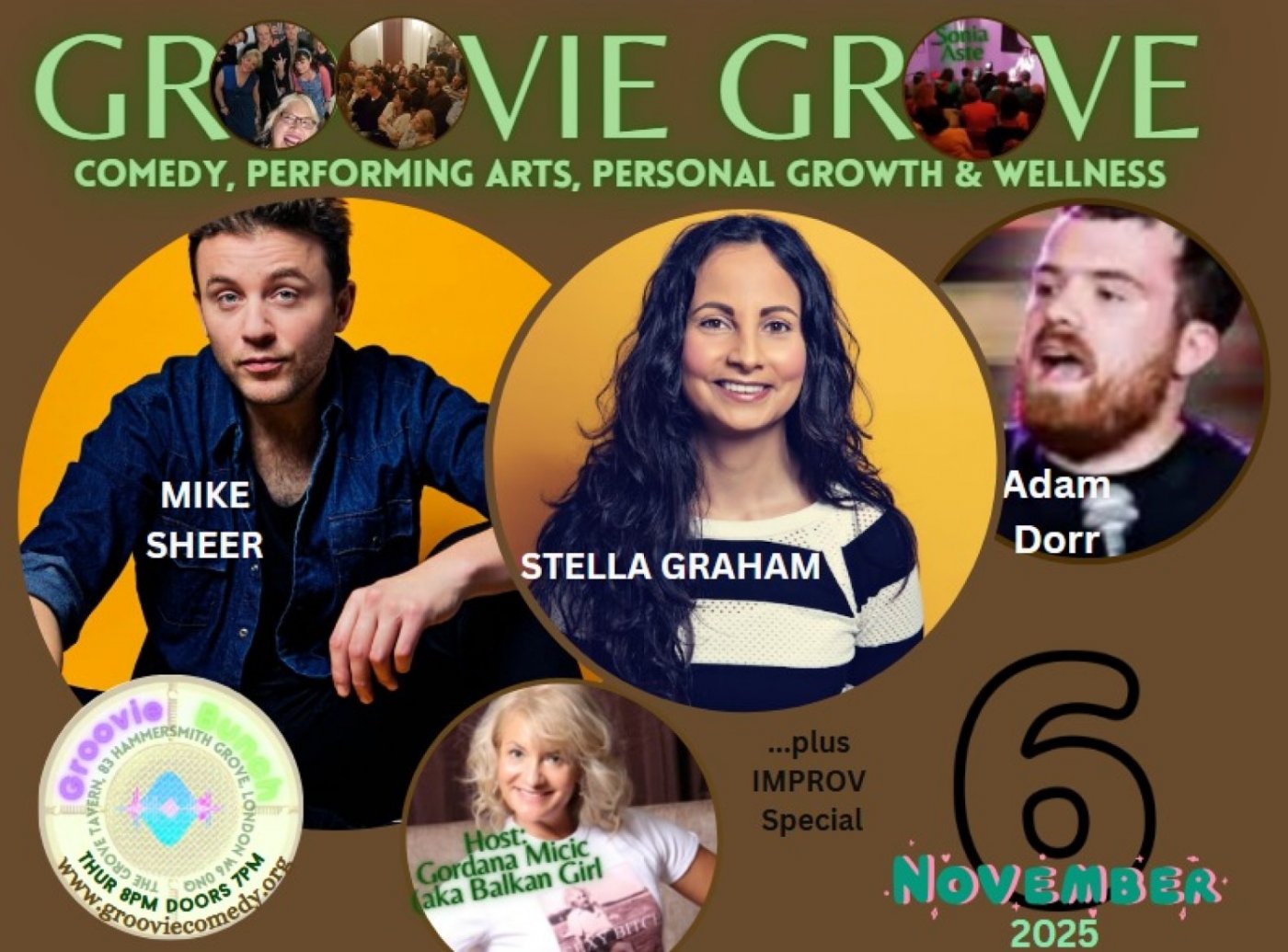 Comedy show in Hammersmith - GROOVIE GROVE, W6 0NQ
