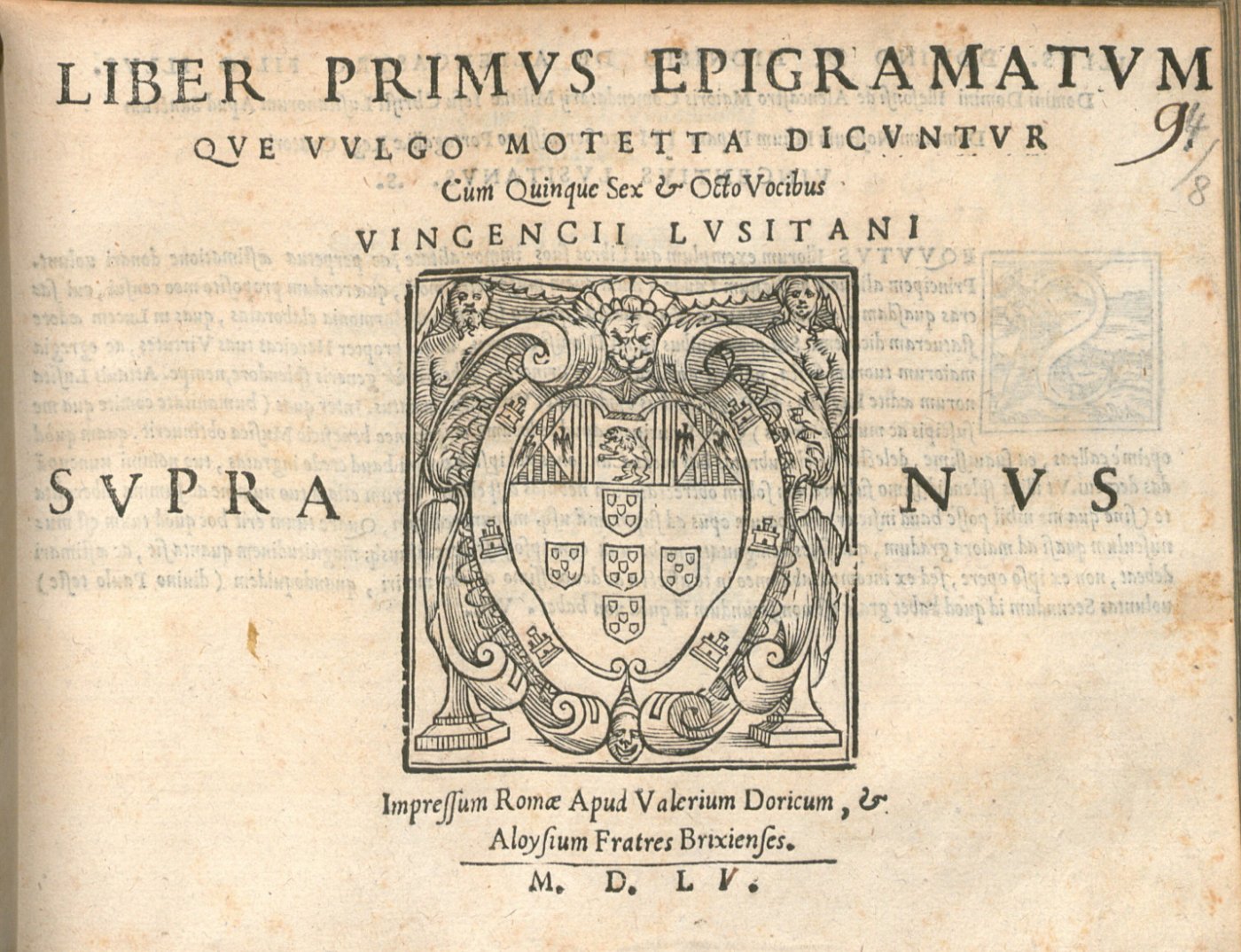 Loving Lusitano: Motets for 4 to 6 Voices by Vicente Lusitano and His Contemporaries