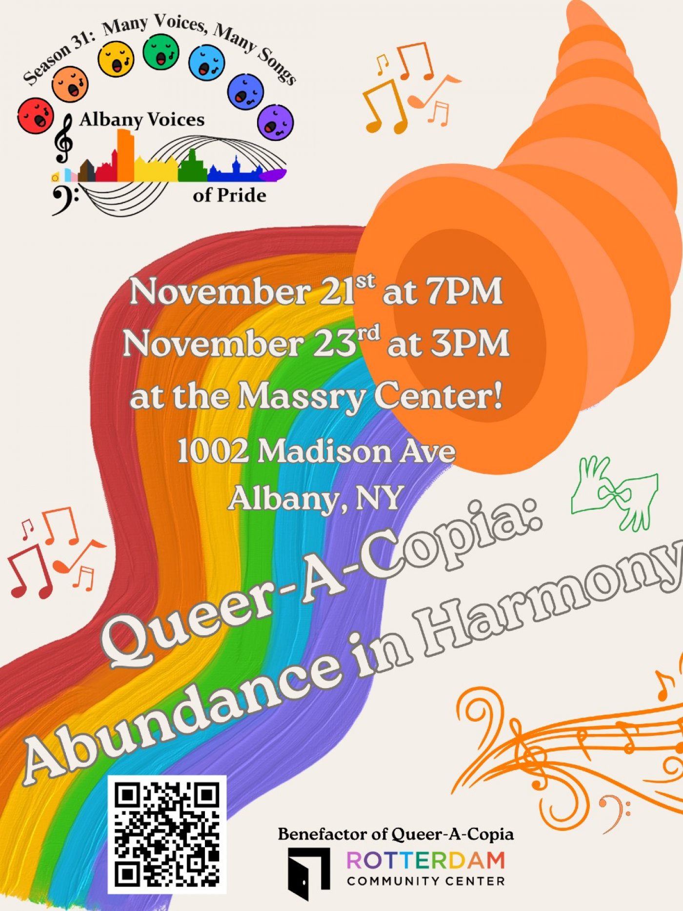 Albany Voices of Pride presents Queer-A-Copia, Abundance in Harmony