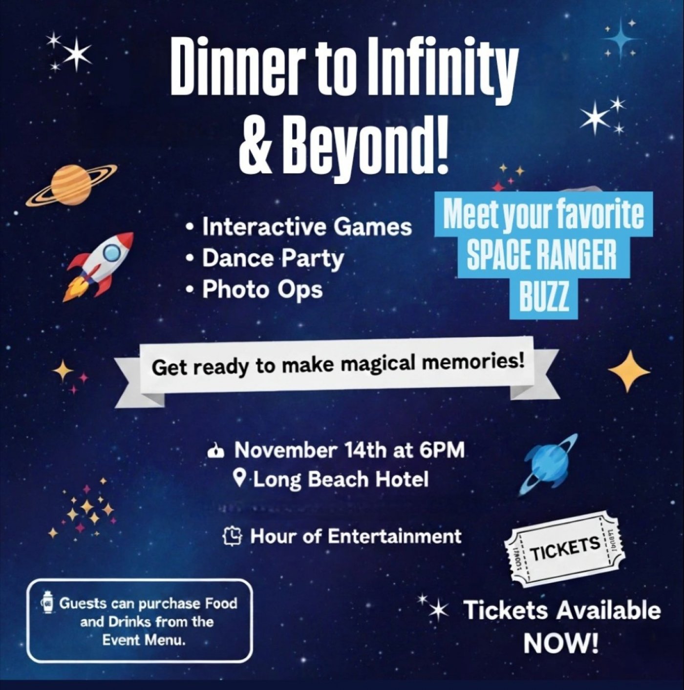 Dinner to Infinity and Beyond! \ud83d\ude80