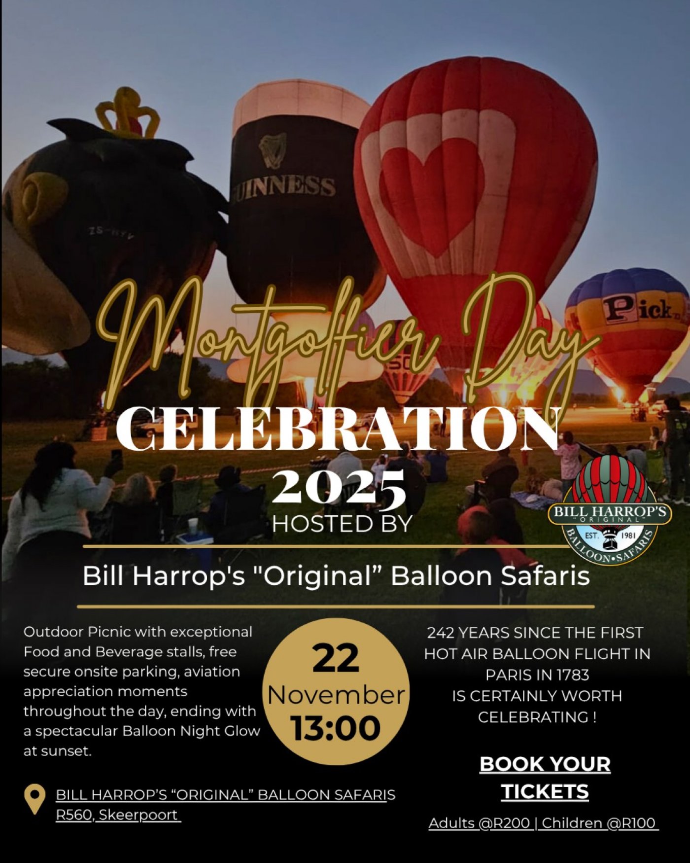 Montgolfier Day: Family Afternoon & Night Glow (weather permitting)