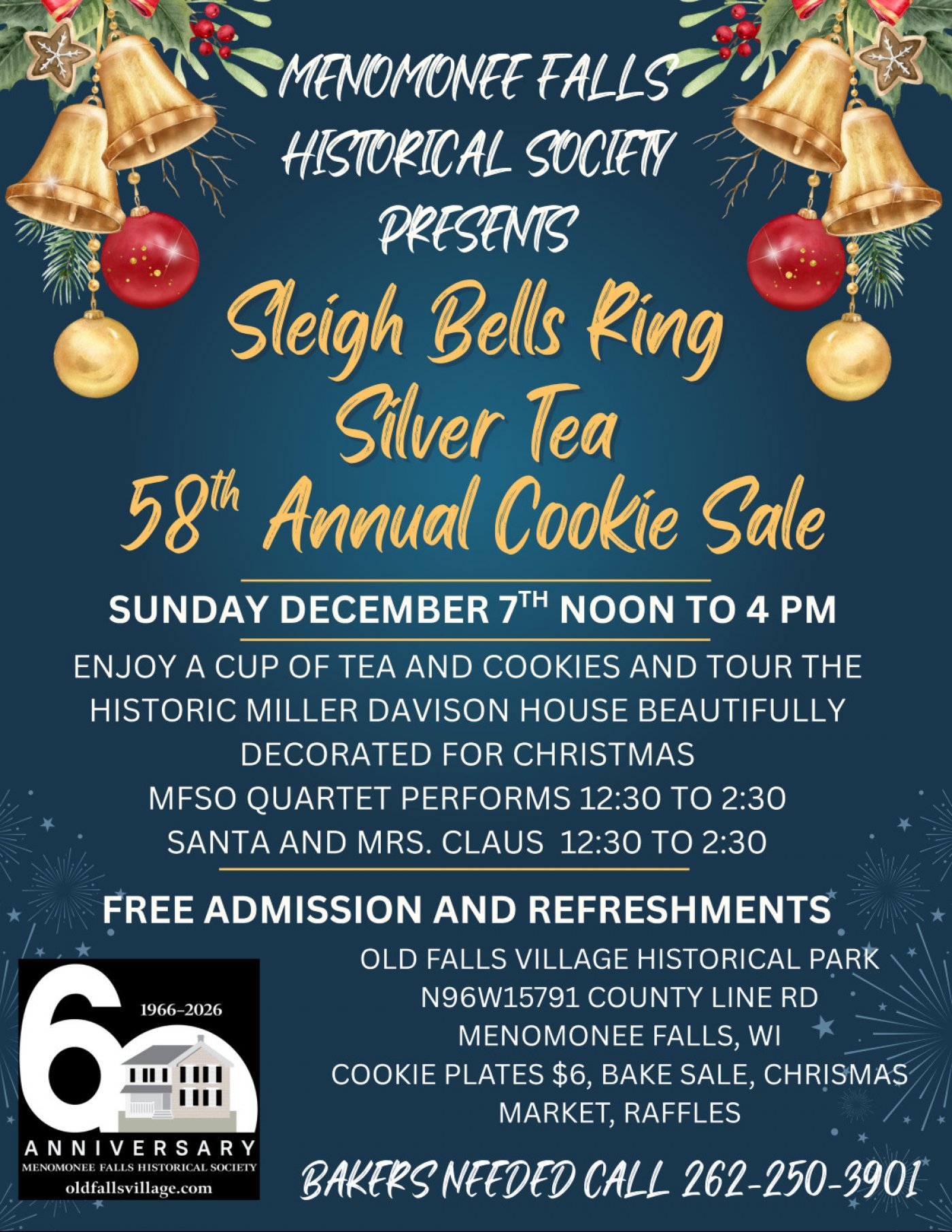 Menomonee Falls Historical Society's Silver Tea Cookie and Bake Sale