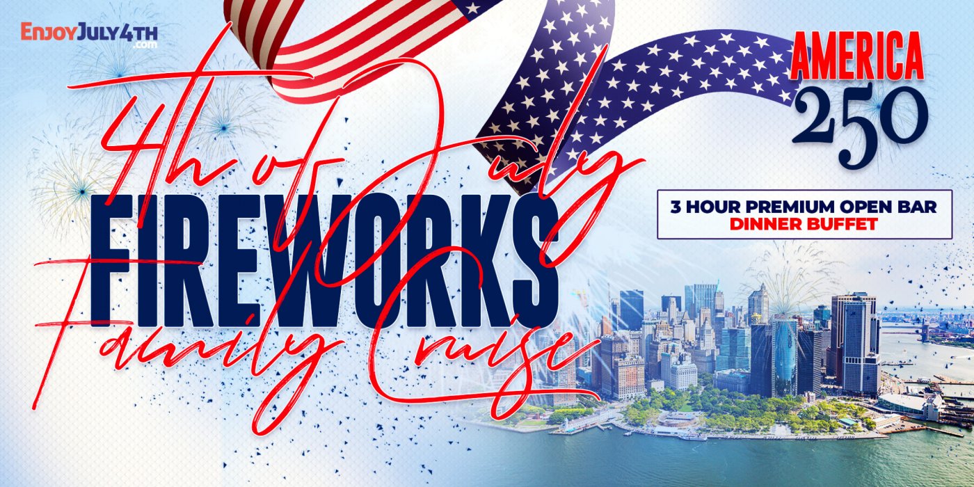4th of July Star Spangled Spectacle Fireworks Family Cruise aboard the Jewel Yacht