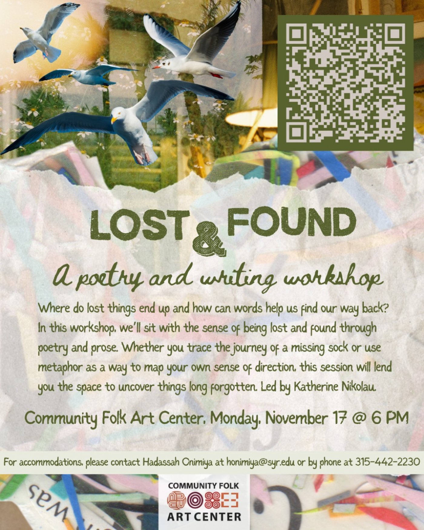 Lost & Found: A Poetry and Writing Workshop