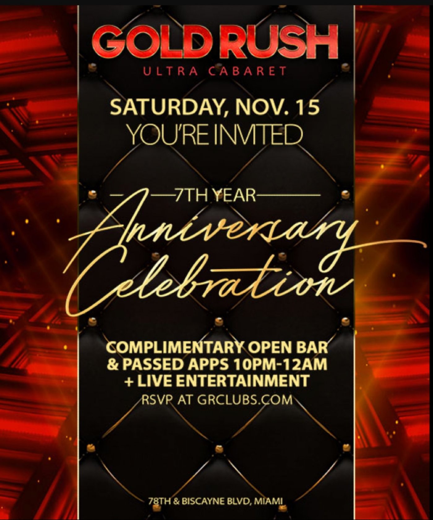 Gold Rush 7th Year Anniversary Celebration