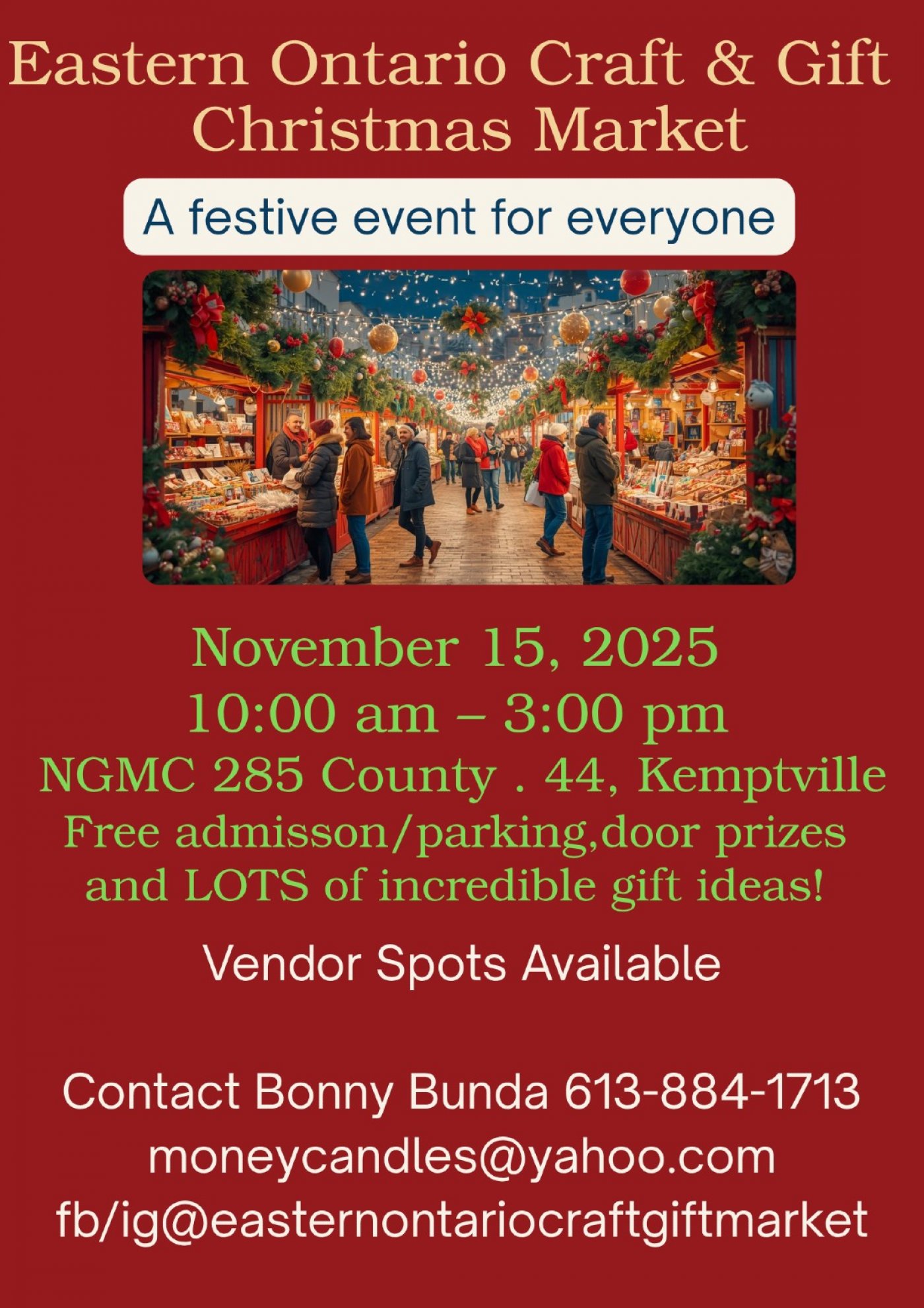 Eastern Ontario Craft & Gift Christmas Market Kemptville