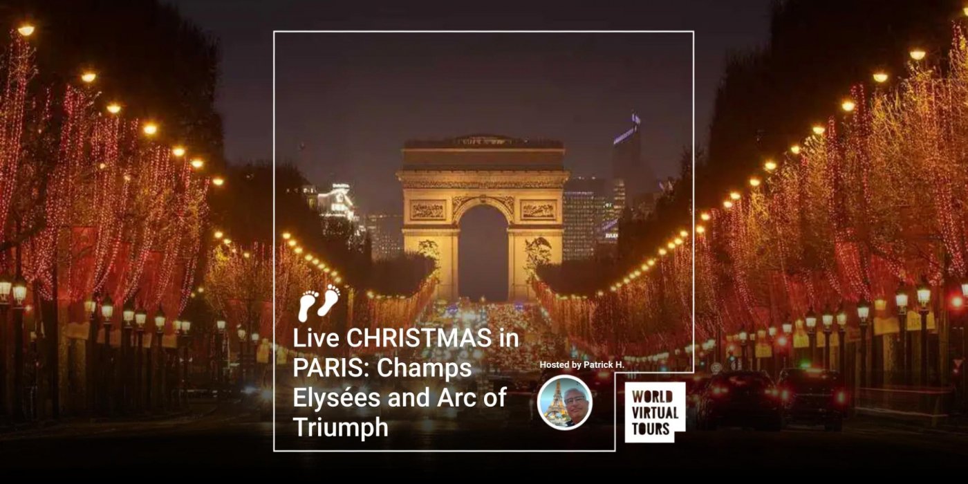 Live CHRISTMAS in PARIS: Champs Elys\u00e9es and Arc of Triumph