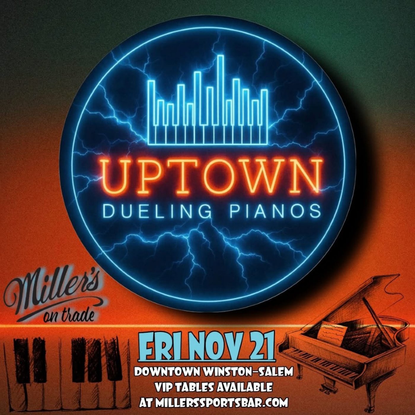 Dueling Pianos LIVE at Miller's on Trade
