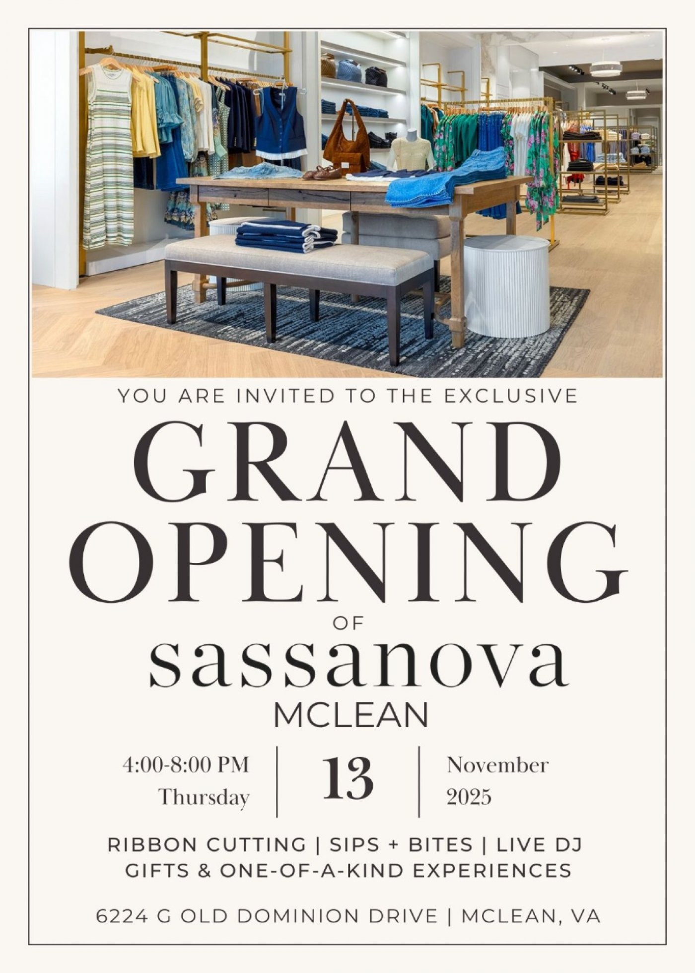 Sassanova McLean Grand Opening