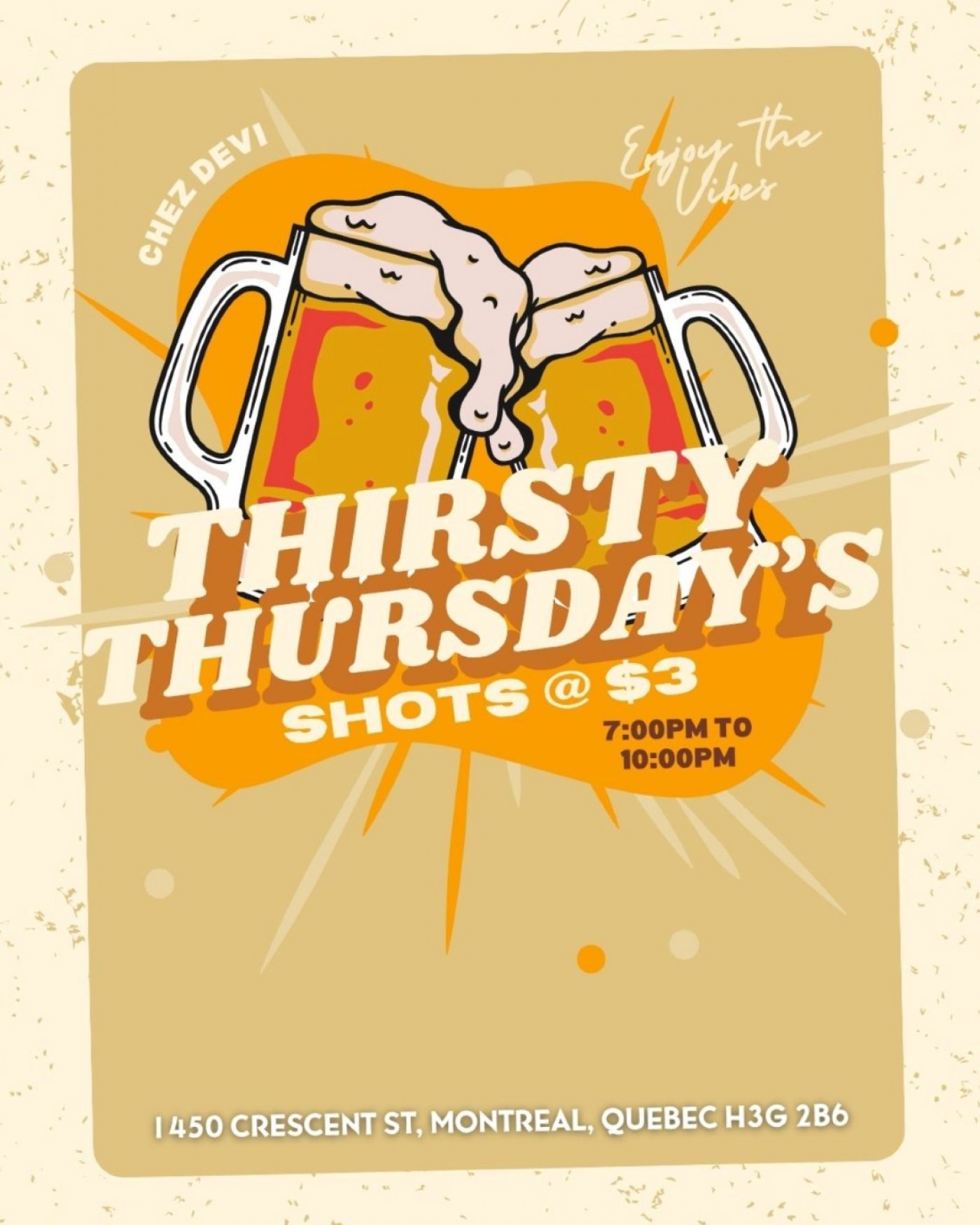 Thirsty Thursdays at Chez Devi 