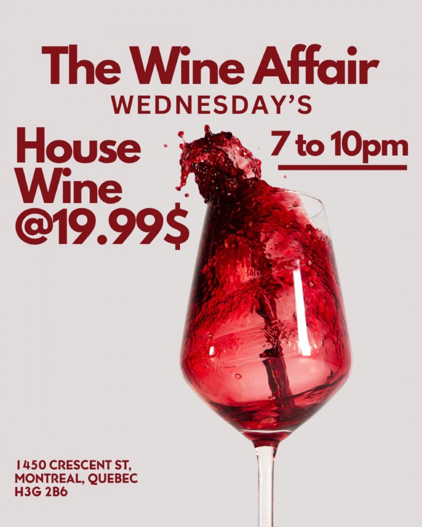 Wine Affair - Wednesday's at Chez Devi