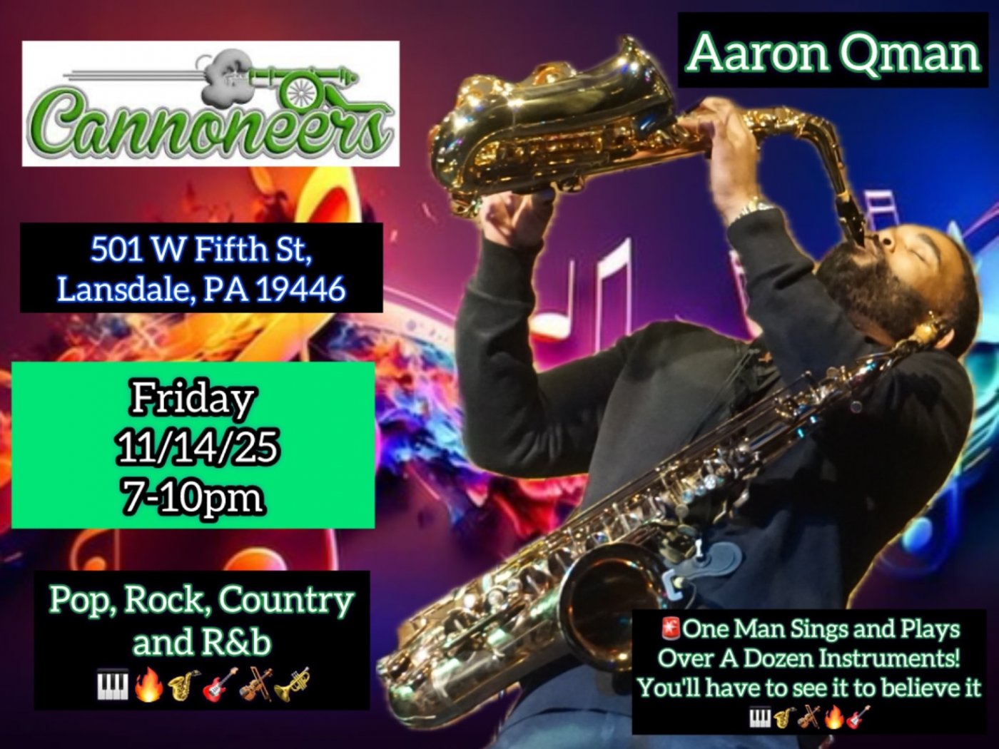 Qman Live Show At Cannoneers Sportsmans Club!