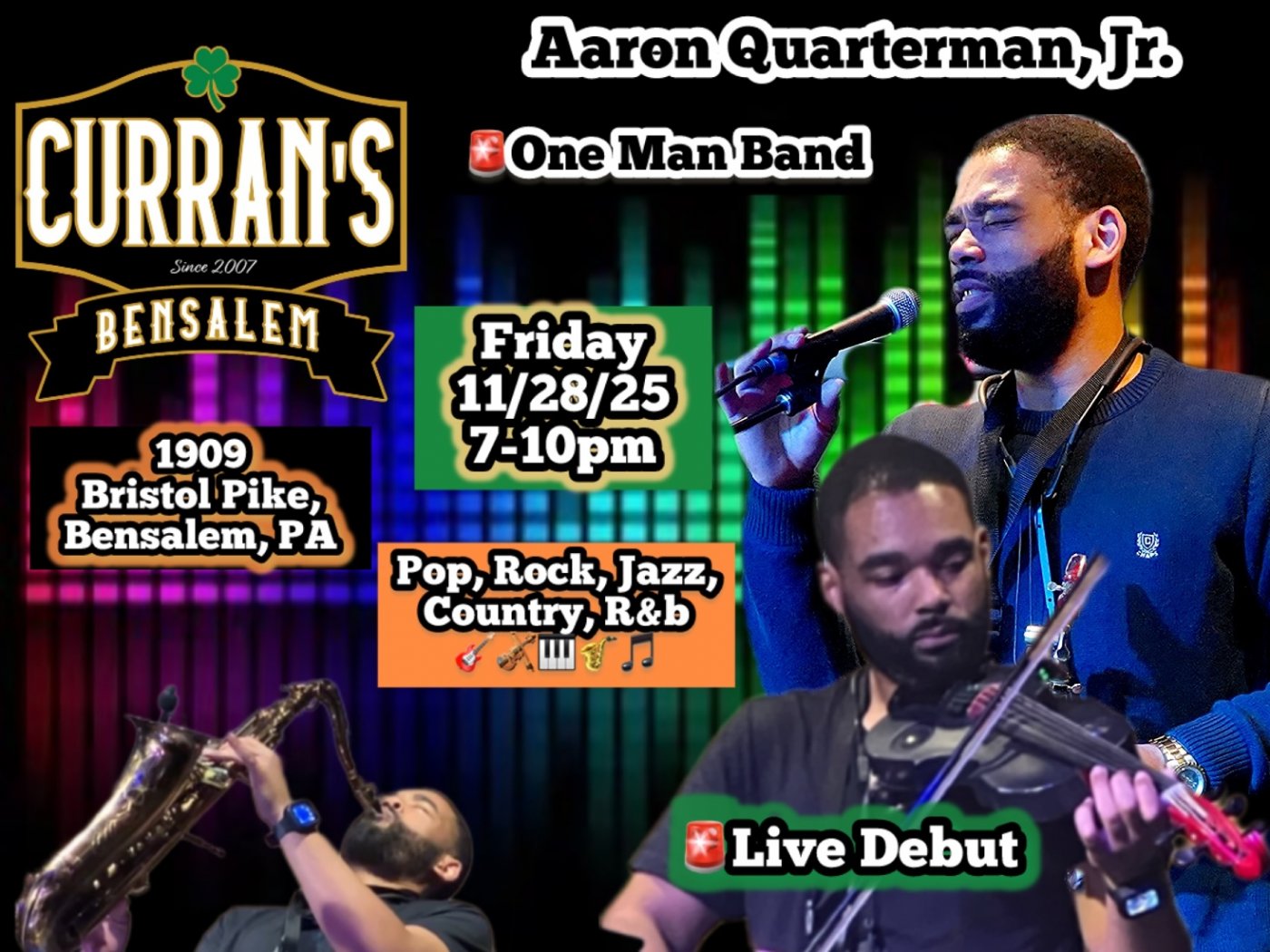 Qman Live Debut At Curran's Bensalem!