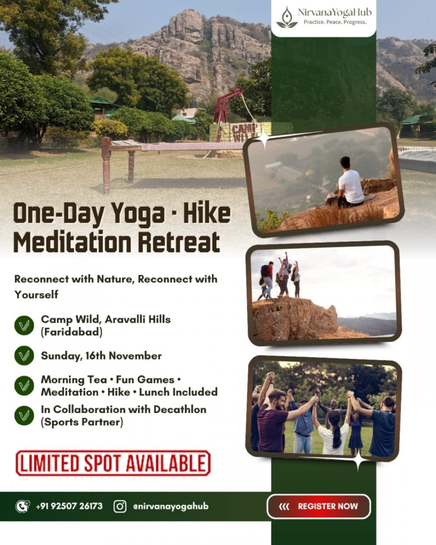 One Day Yoga, Hike & Meditation Retreat