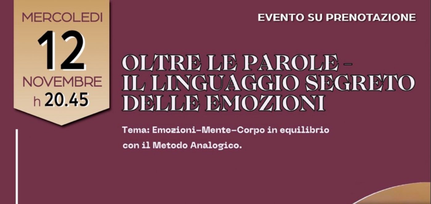 OLTRE LE PAROLE - IL LINGUAGGIO SEGRETO DELLE EMOZIONI