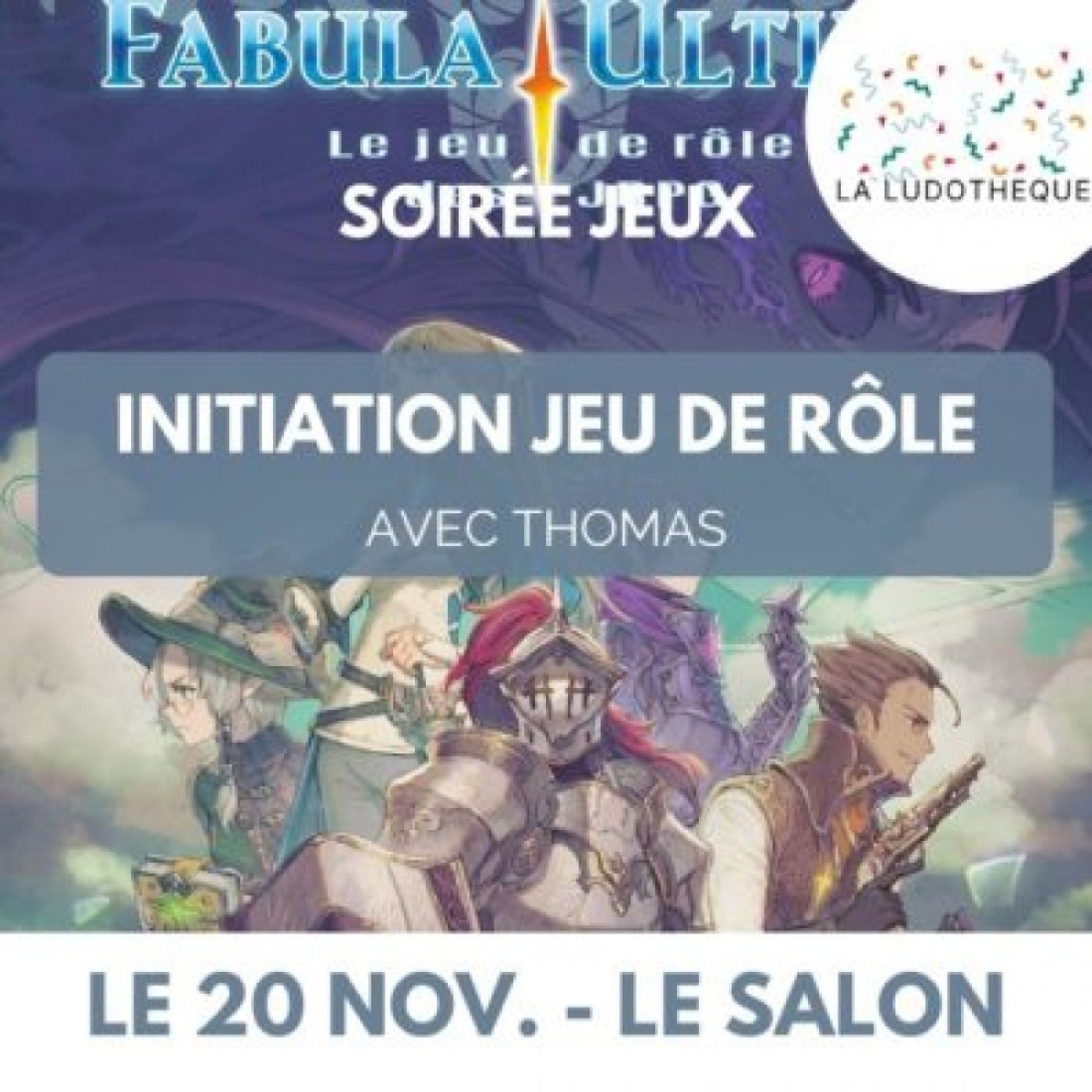 Soir\u00e9e d\u00e9couverte \u2013 Initiation au Jeu de R\u00f4le