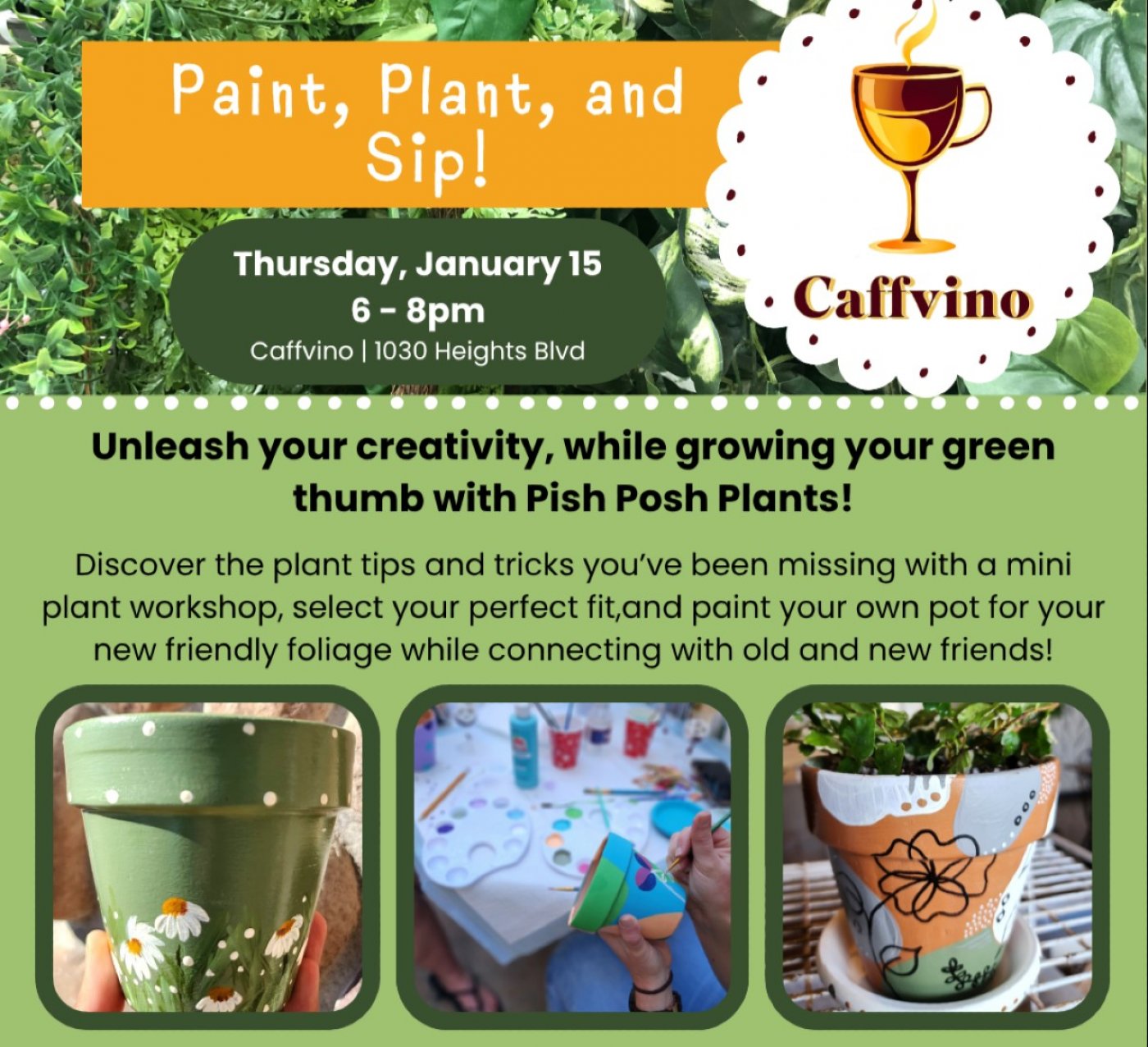 Paint, Plant + Sip!