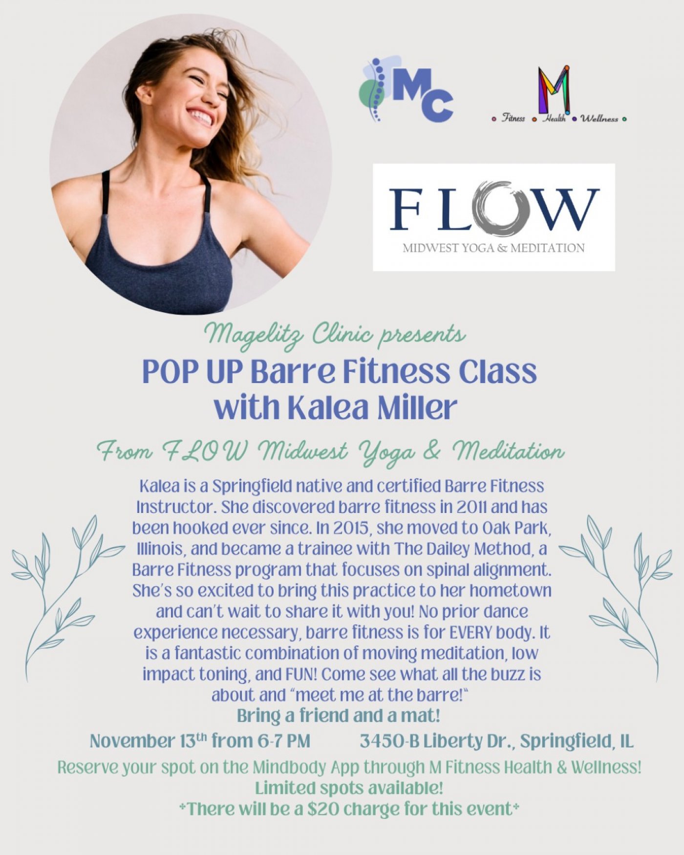 POP UP Barre Fitness Class 