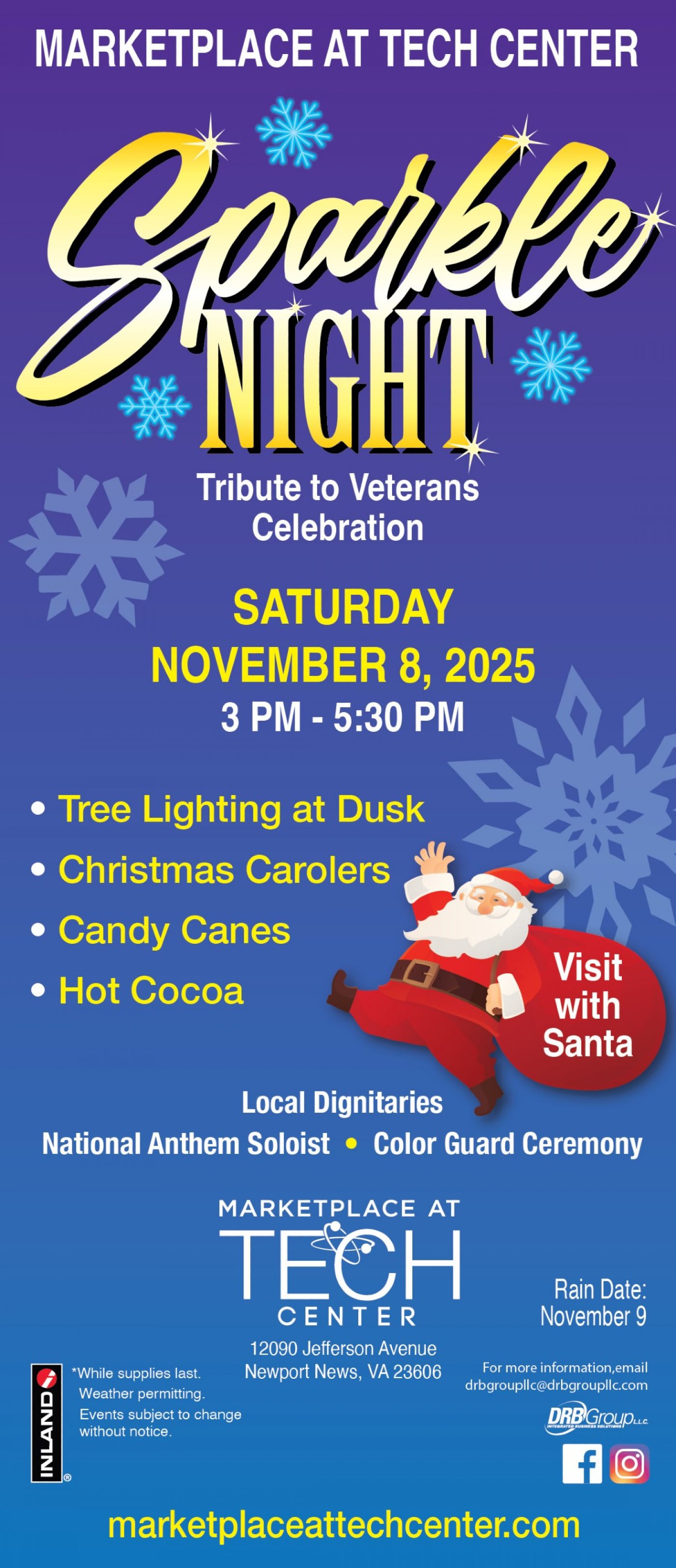 Sparkle Night Tree Lighting and Veteran Tribute at the Marketplace at Tech Center