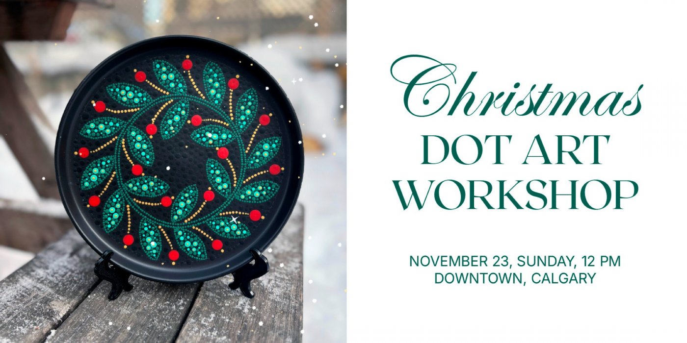 Christmas Plate: Dot Art Workshop