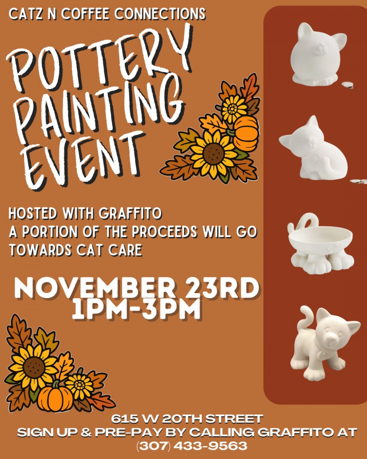 Pottery Painting Event hosted with Graffito