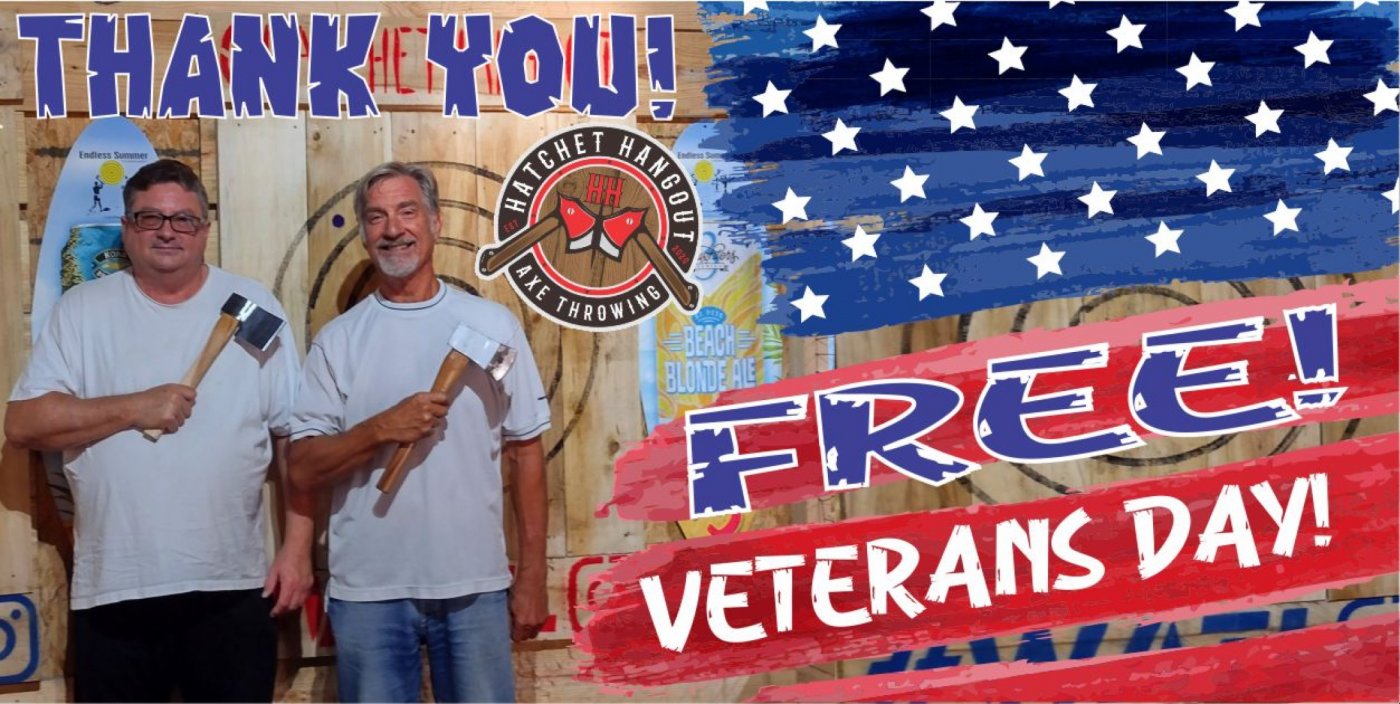 Veterans Day Throw: FREE Axe Throwing for Vets & Active Military! 