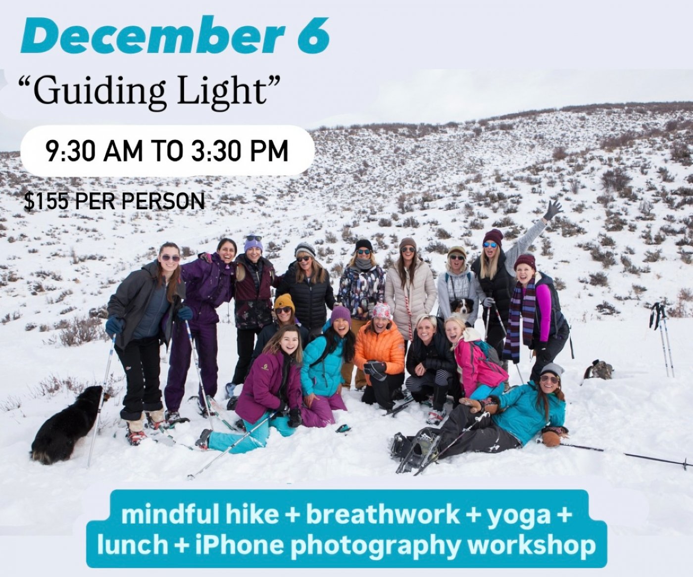WANDER: mindful snowshoe hike +breathwork + brunch + yoga + iPhone photography workshop